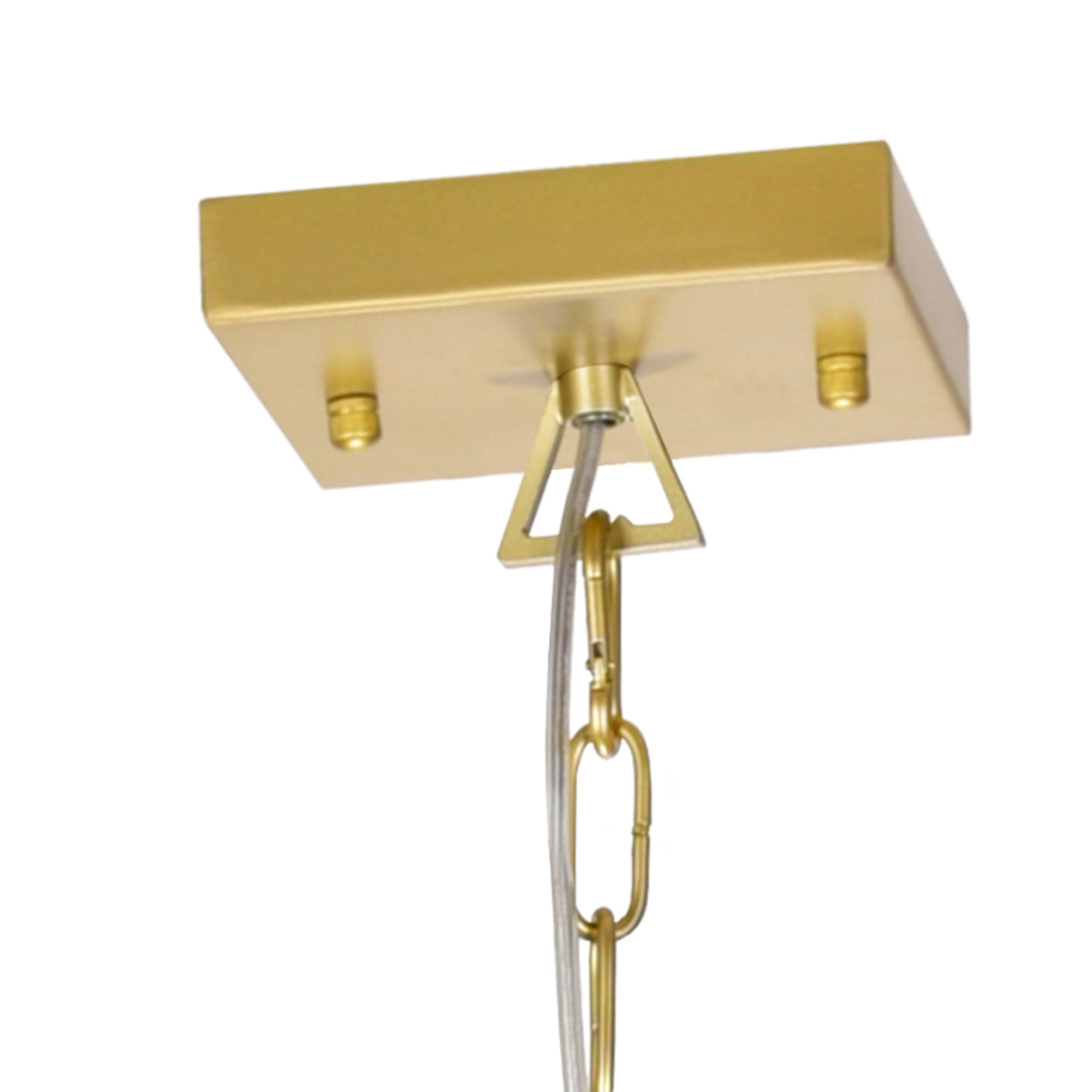 Tudor 6 Light 20in Satin Gold & Black Chandelier