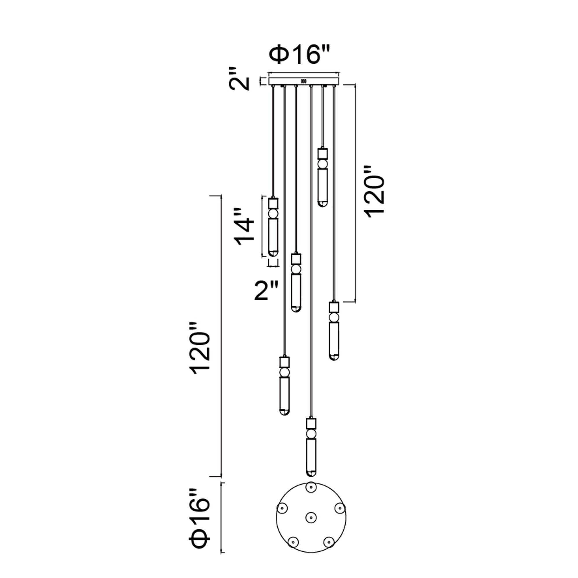 Chime LED Pendant With Polished Nickel Finish