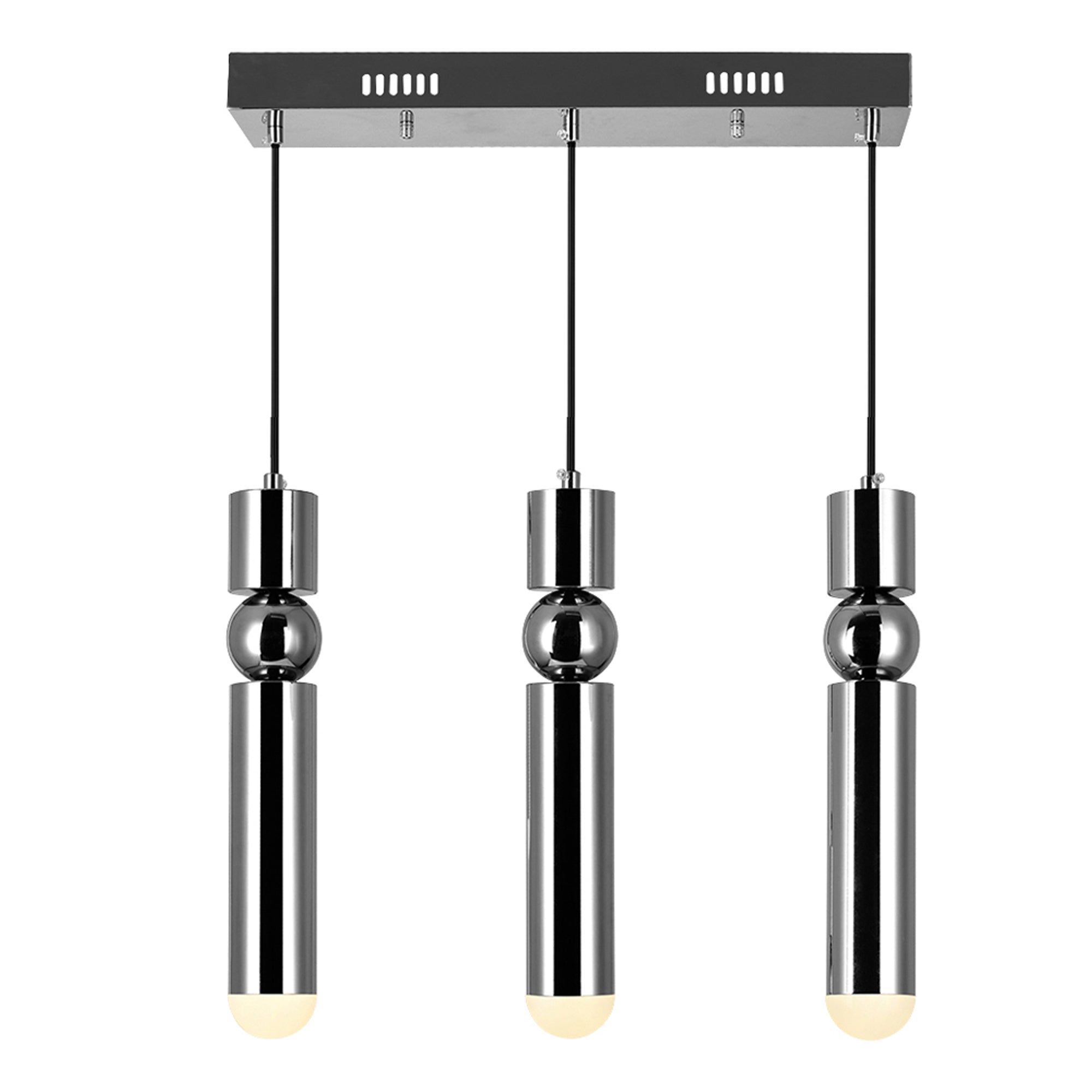 Chime LED Island/Pool Table Chandelier With Polished Nickel Finish