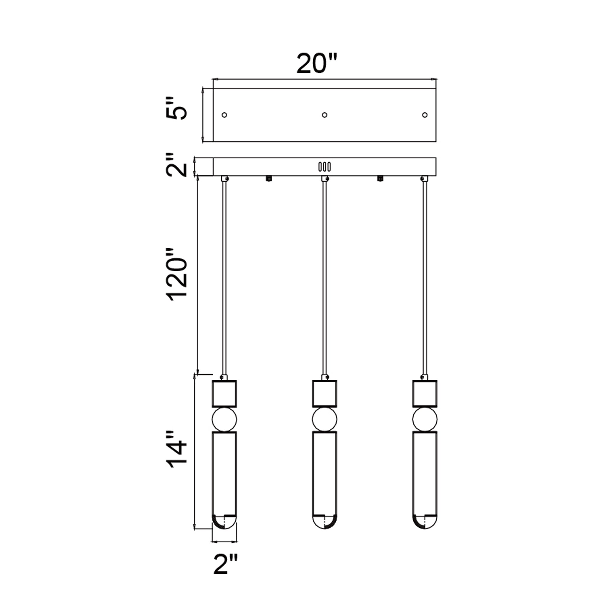 Chime LED Island/Pool Table Chandelier With Polished Nickel Finish