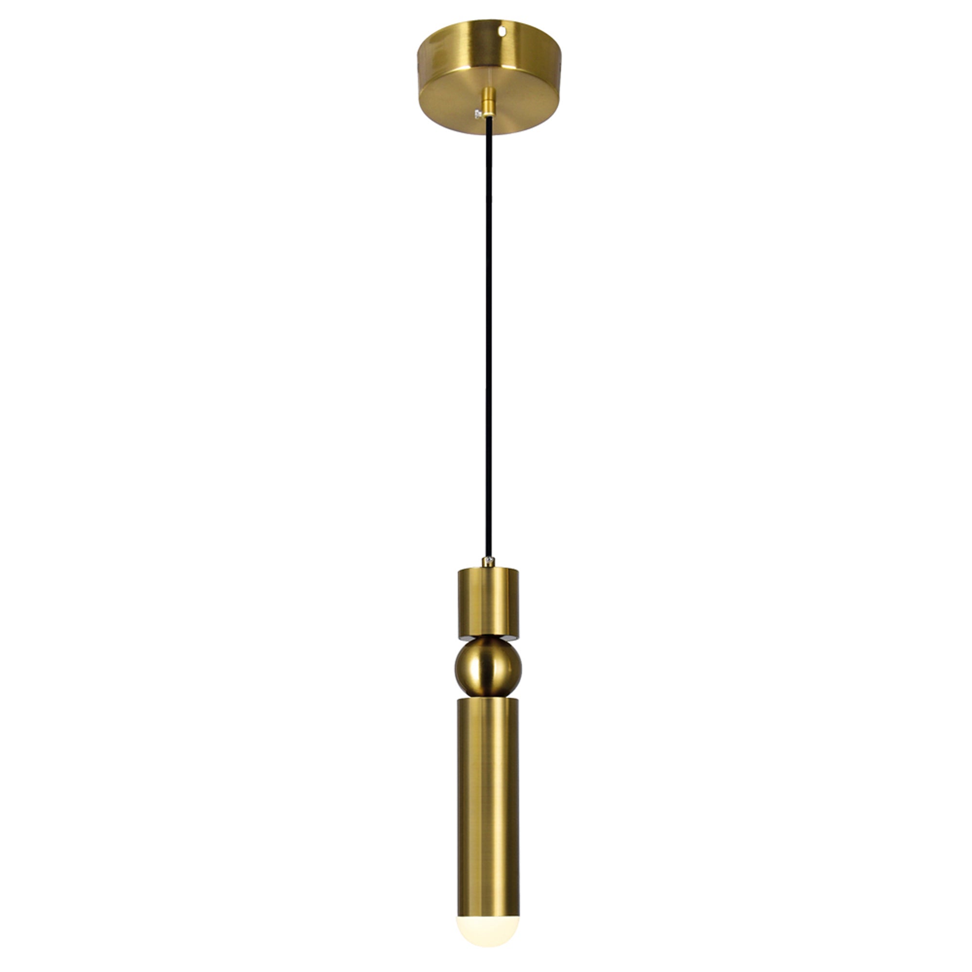 Chime LED Mini Pendant With Brass Finish