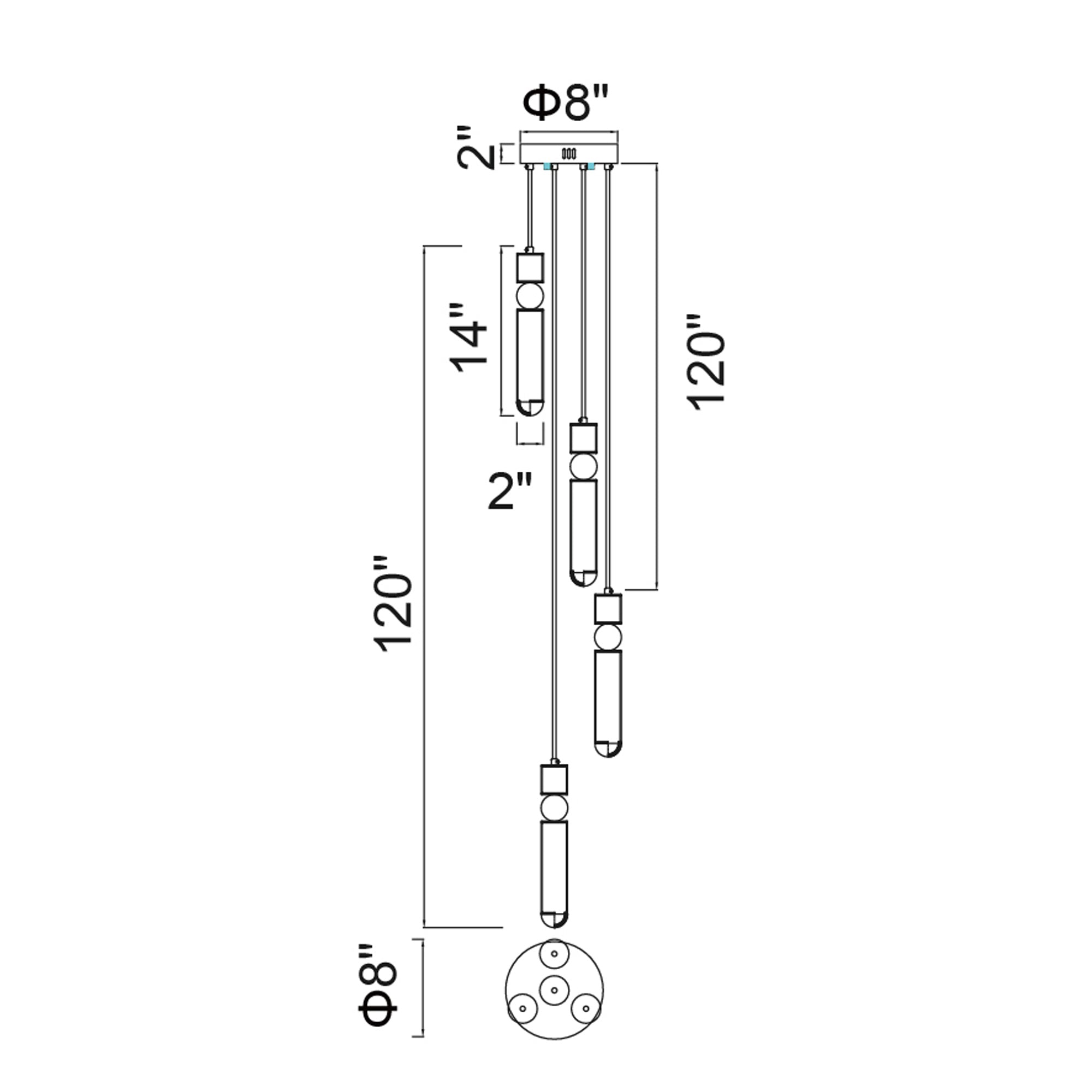 Chime LED Pendant With Polished Nickel Finish