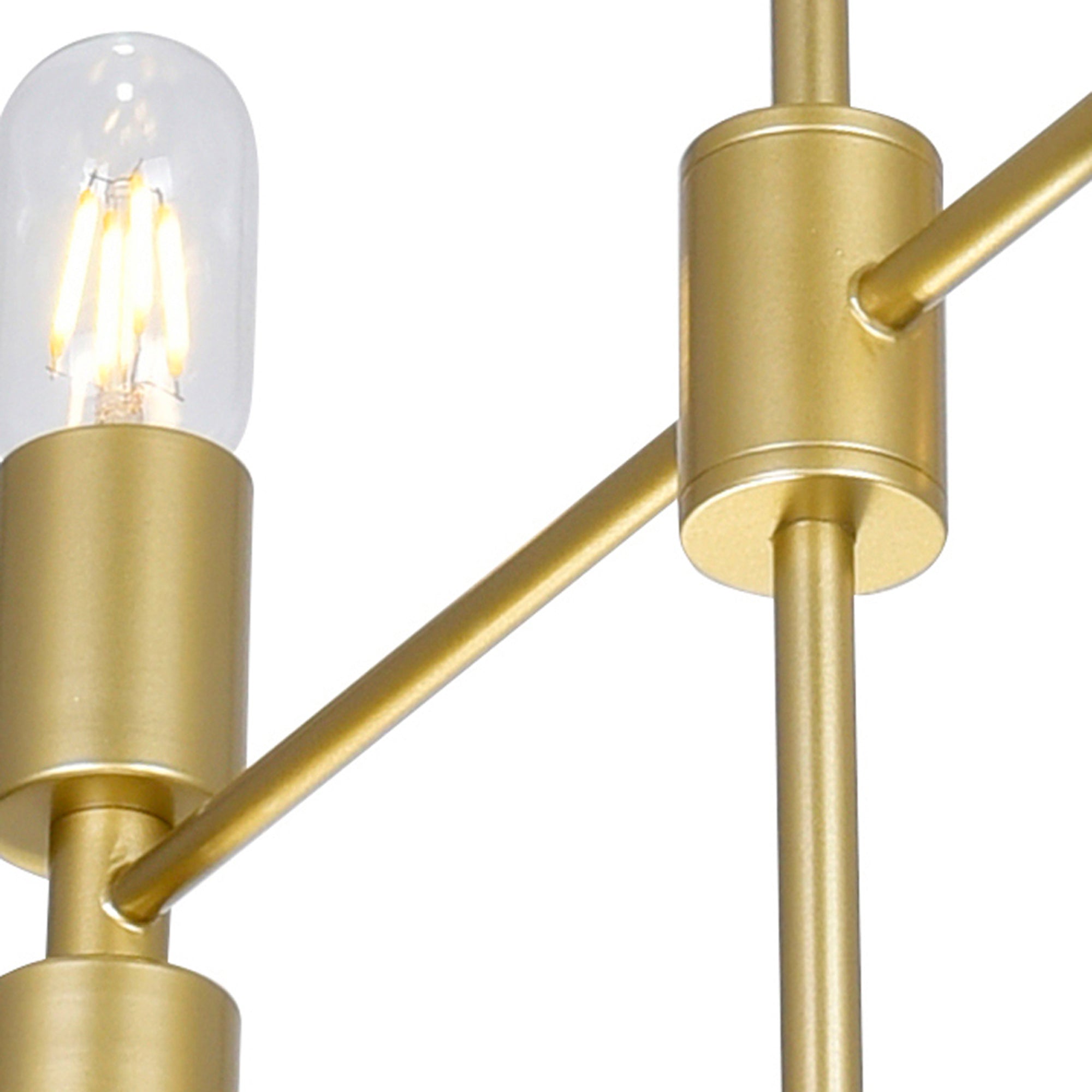 Hand Crank 12 Light Medallion Gold Chandelier