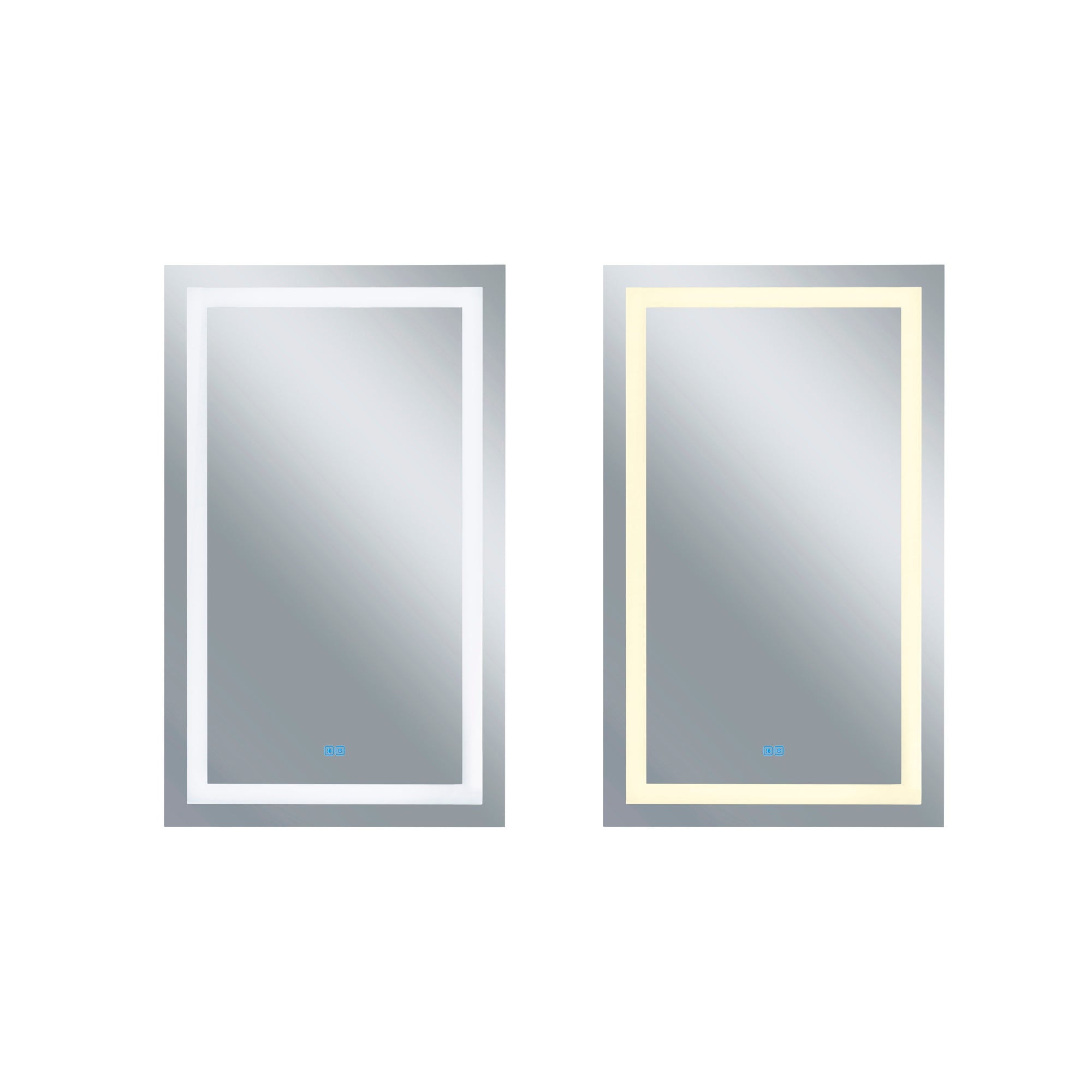 Abril Rectangular 30x49in Matte White Integrated LED Mirror