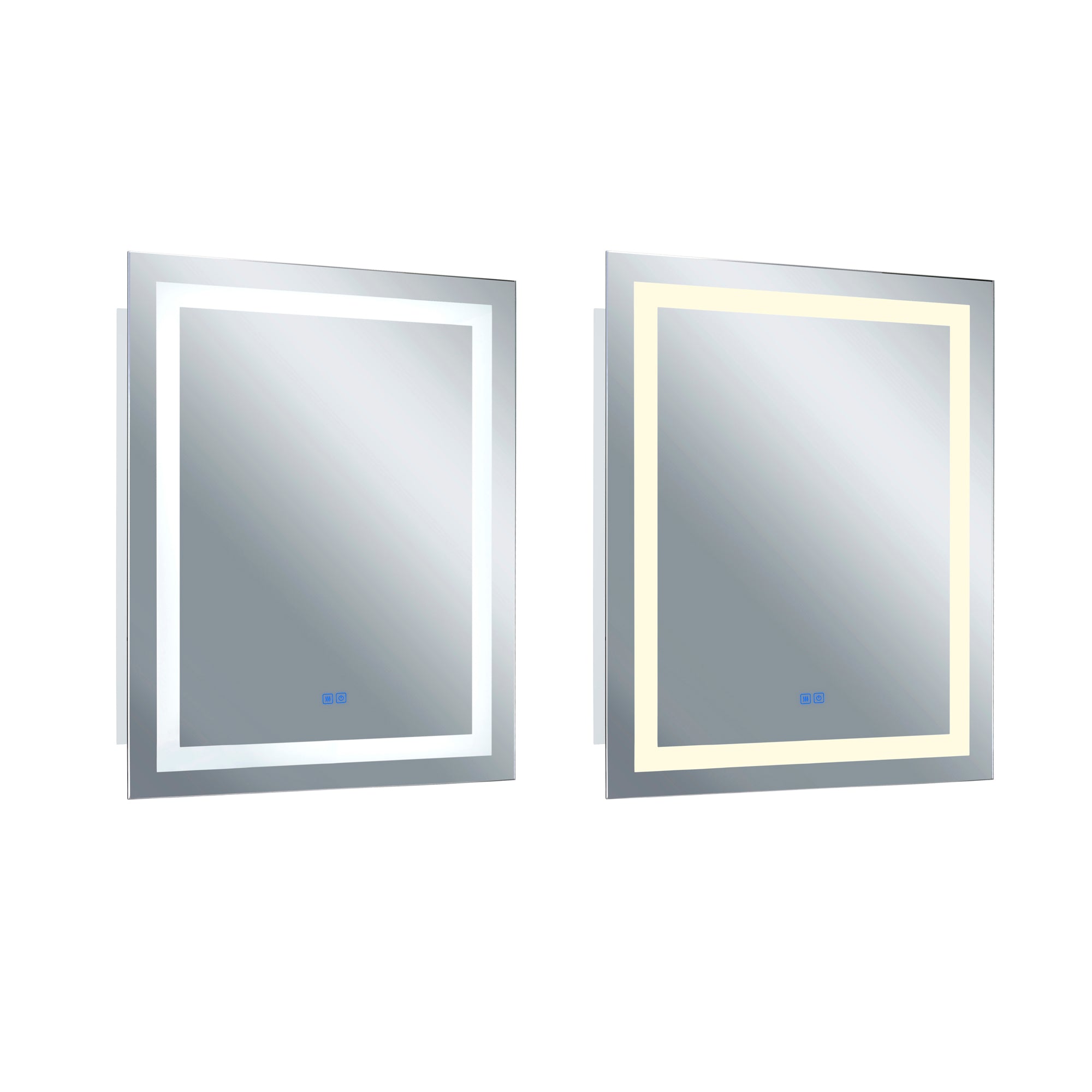 Abril Rectangular 32x40in Matte White Integrated LED Mirror