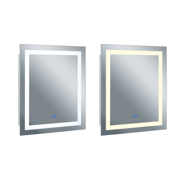 Abril Square 36x36in Matte White Integrated LED Mirror