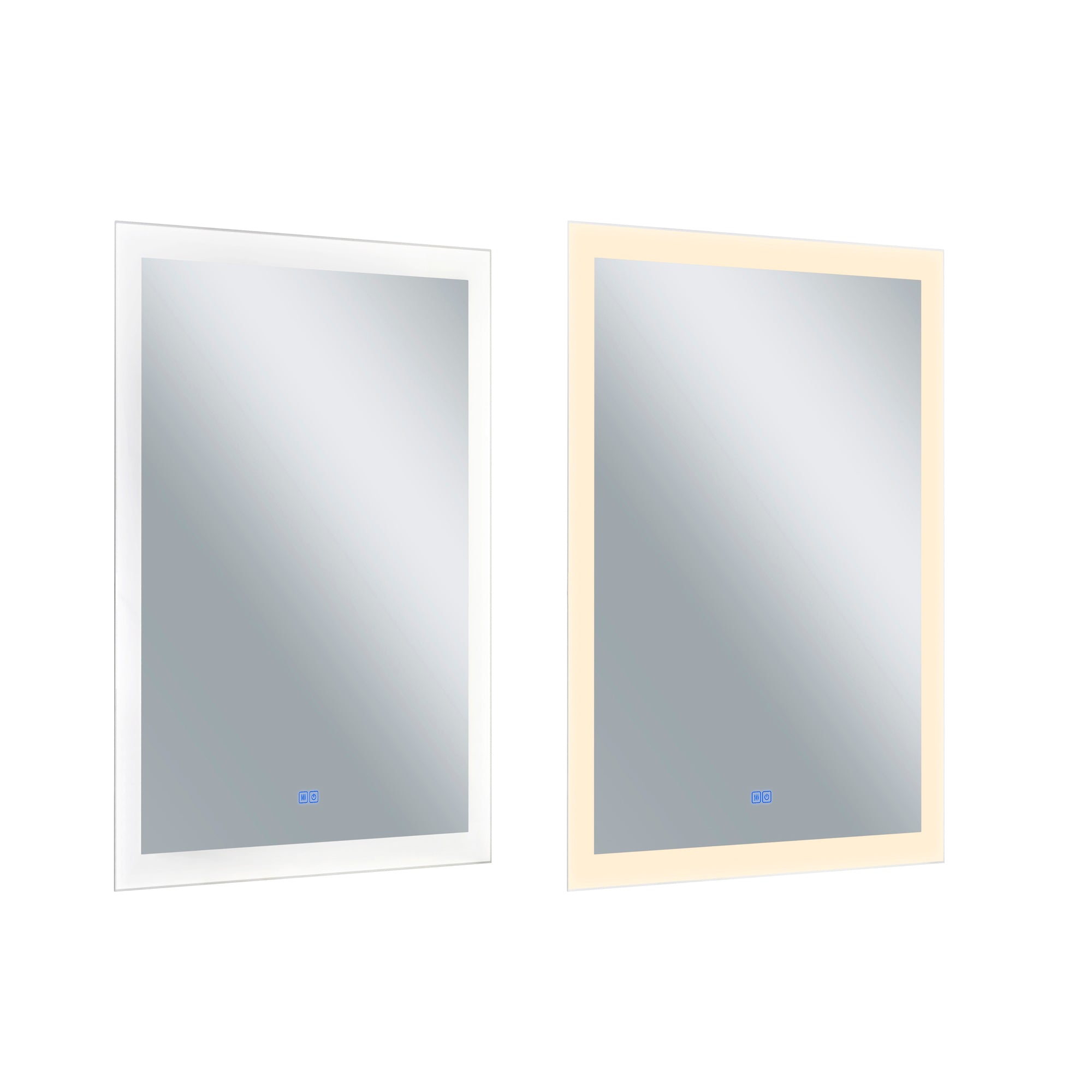 Abigail Rectangular 30x49in Matte White Integrated LED Mirror