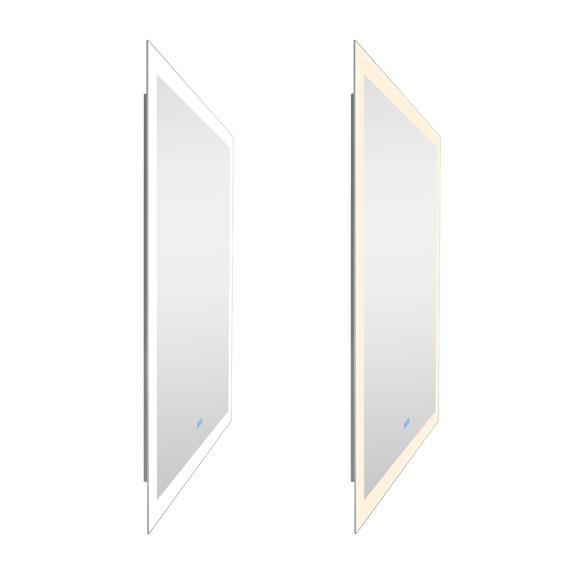 Abigail Rectangular 30x49in Matte White Integrated LED Mirror