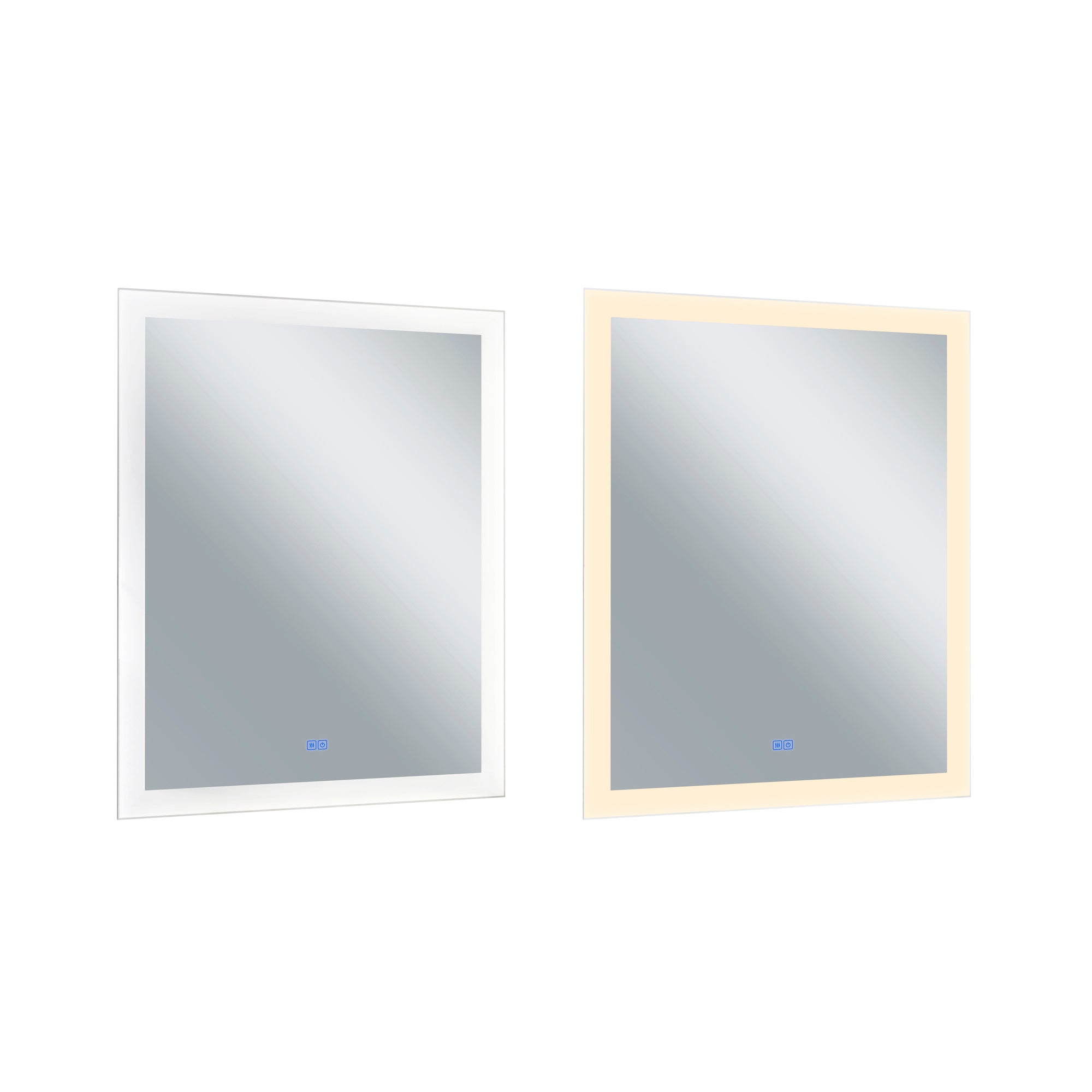 Abigail Rectangular 32x40in Matte White Integrated LED Mirror