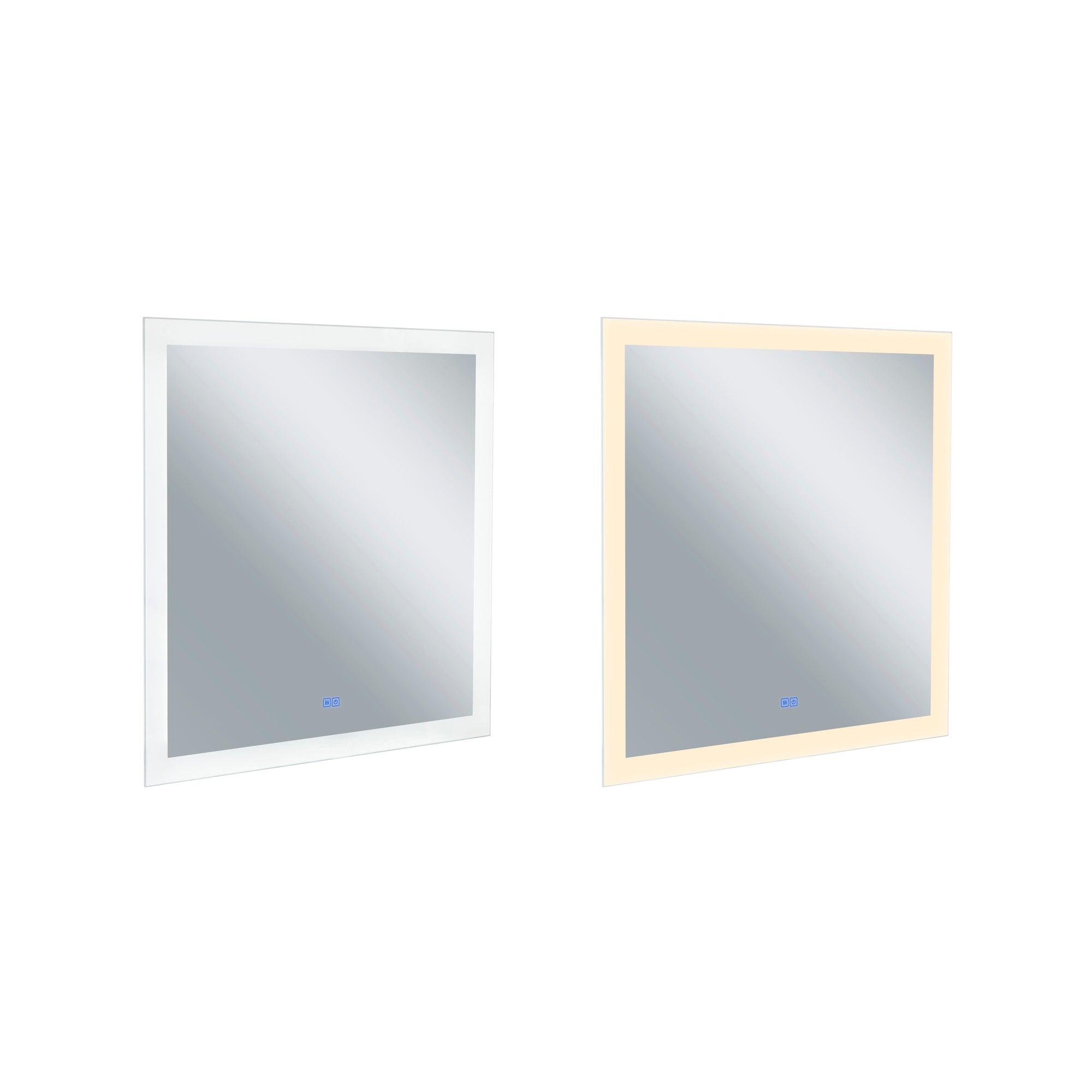 Abigail Square 36x36in Matte White Integrated LED Mirror