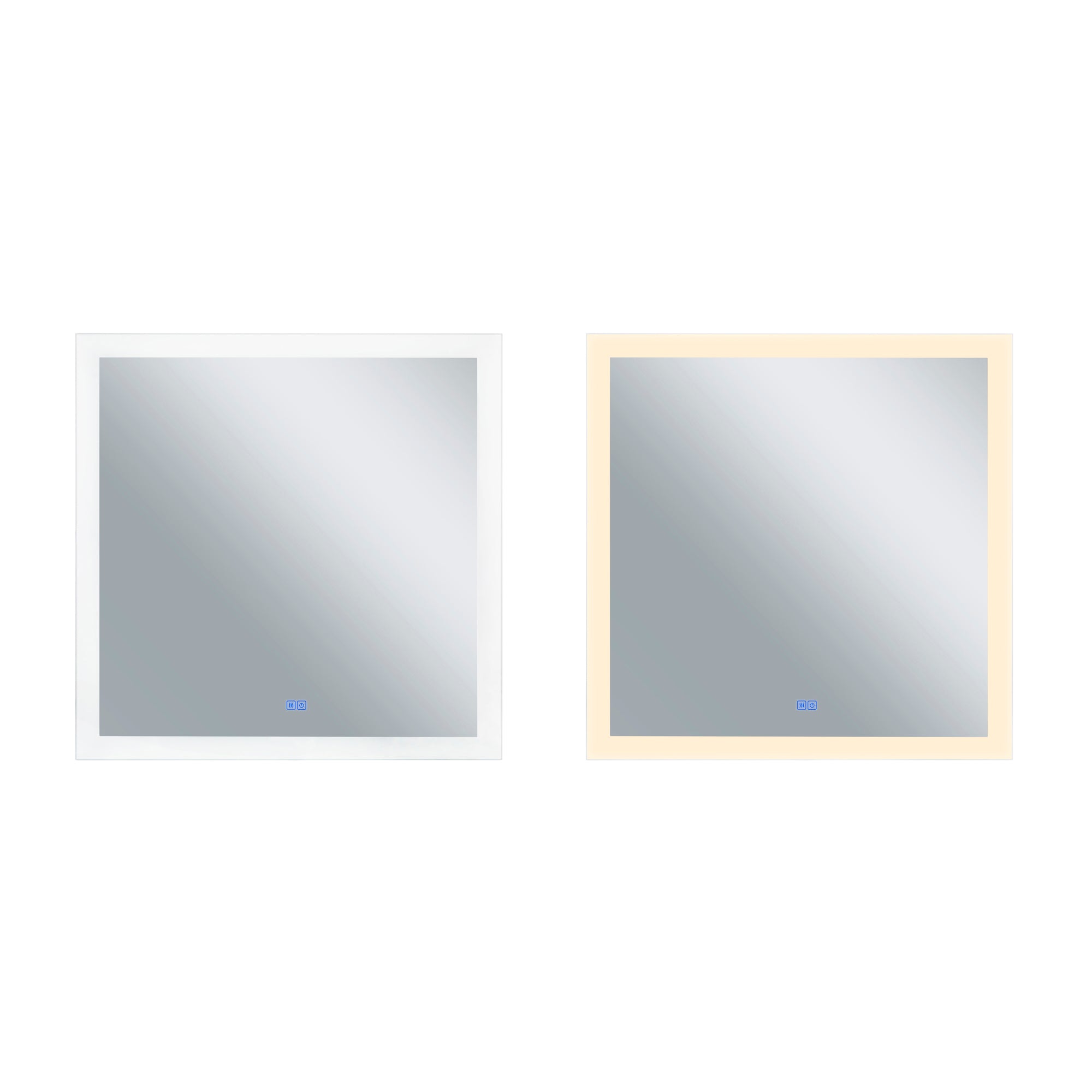 Abigail Square 36x36in Matte White Integrated LED Mirror