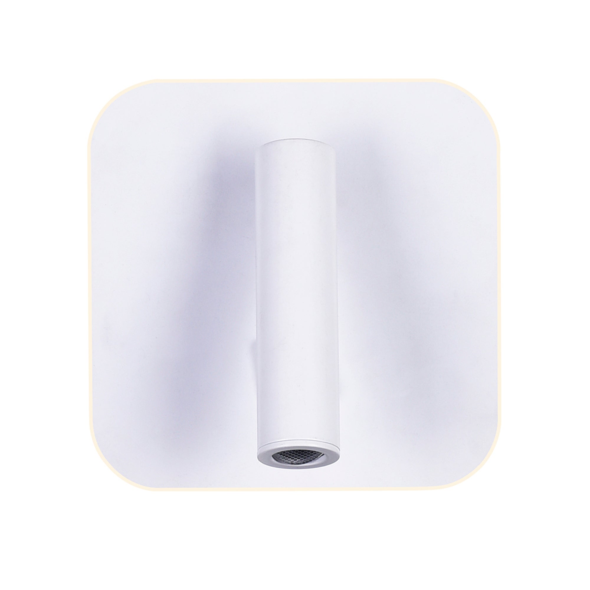 Private I Integrated LED Adjustable Square Matte White Wall Sconce