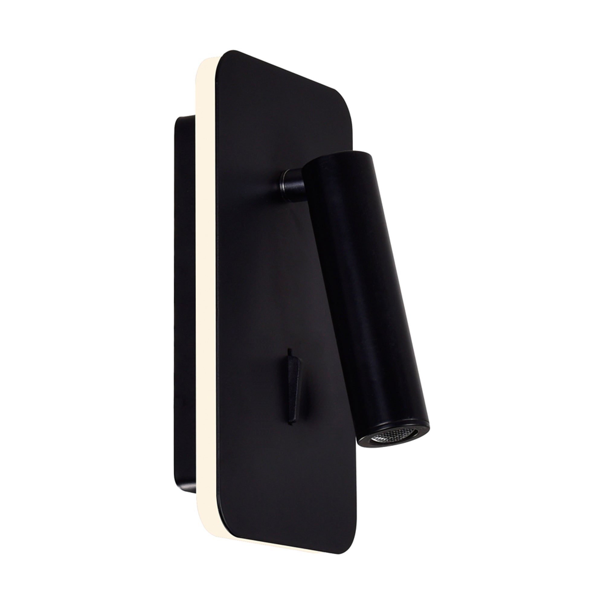 Private I Integrated LED Adjustable Rectangular Matte Black Wall Sconce