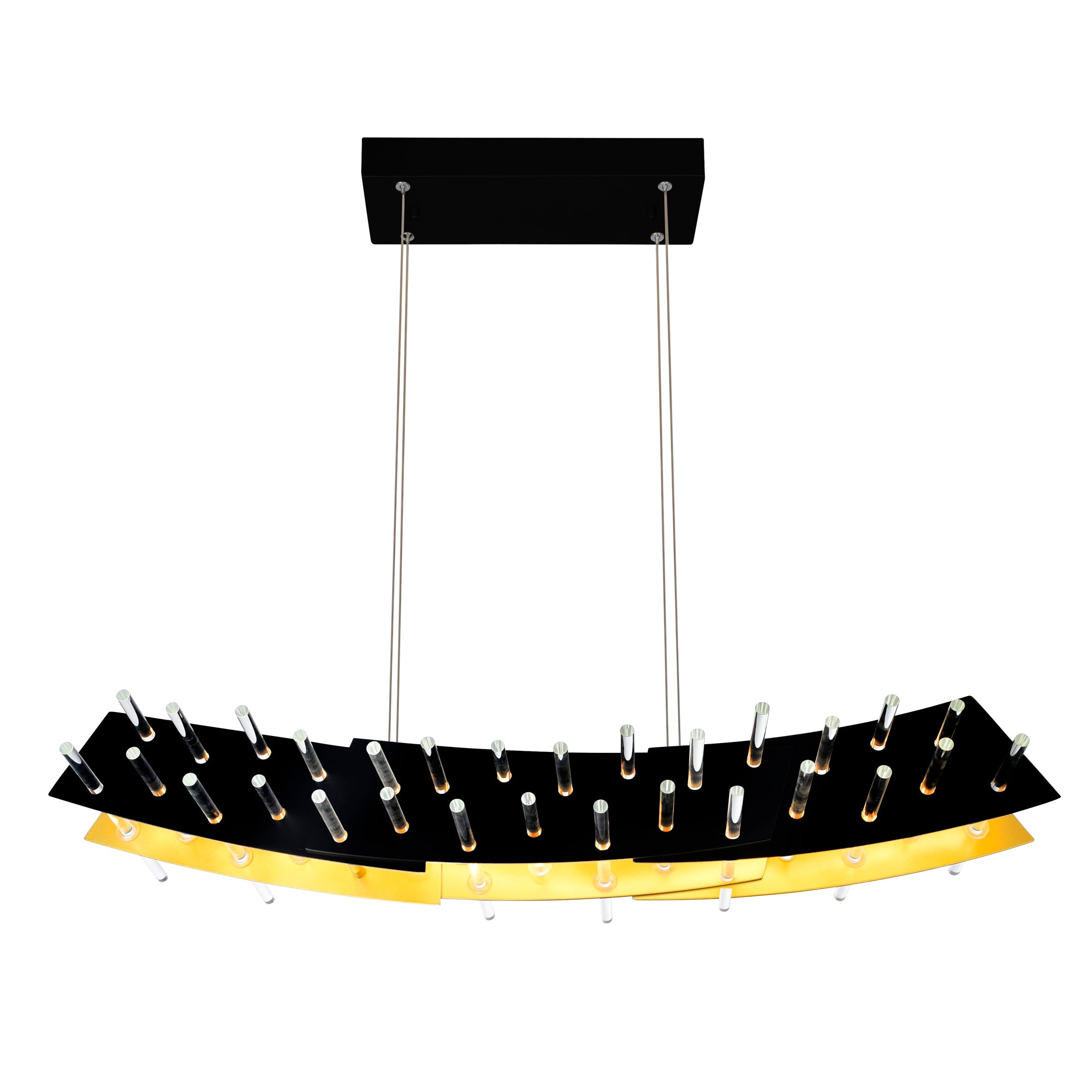 Gondola LED Chandelier With Black Finish