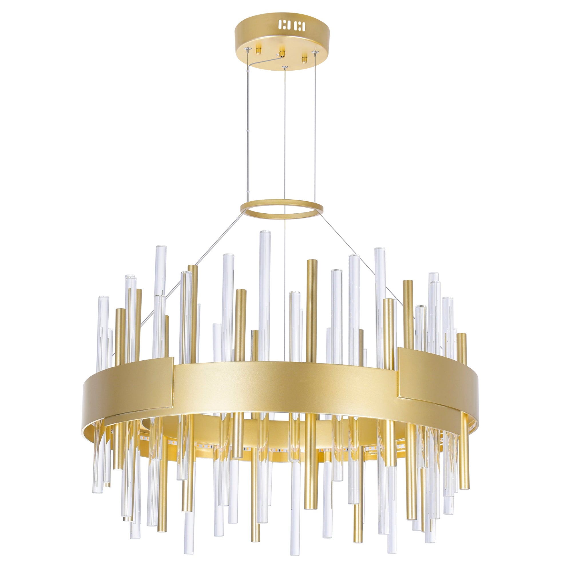 Millipede Integrated LED 20in Satin Gold Chandelier