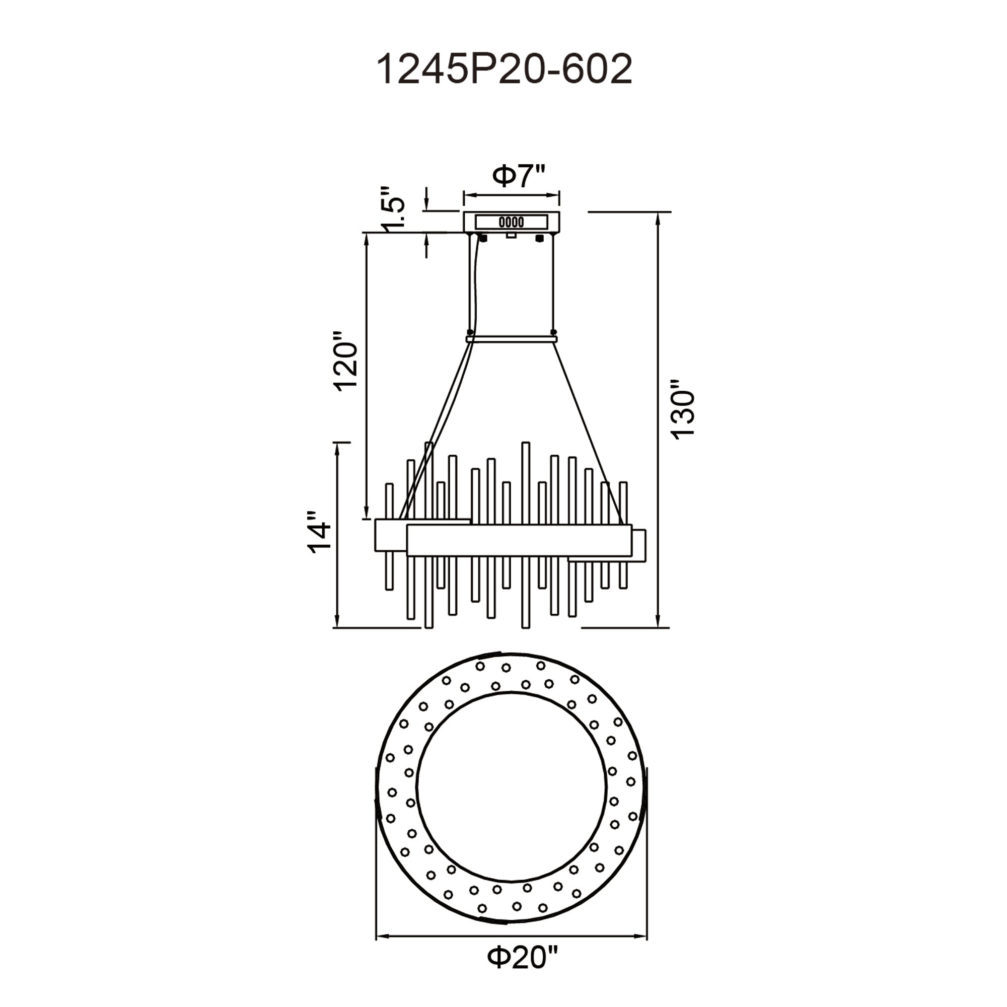 Millipede Integrated LED 20in Satin Gold Chandelier