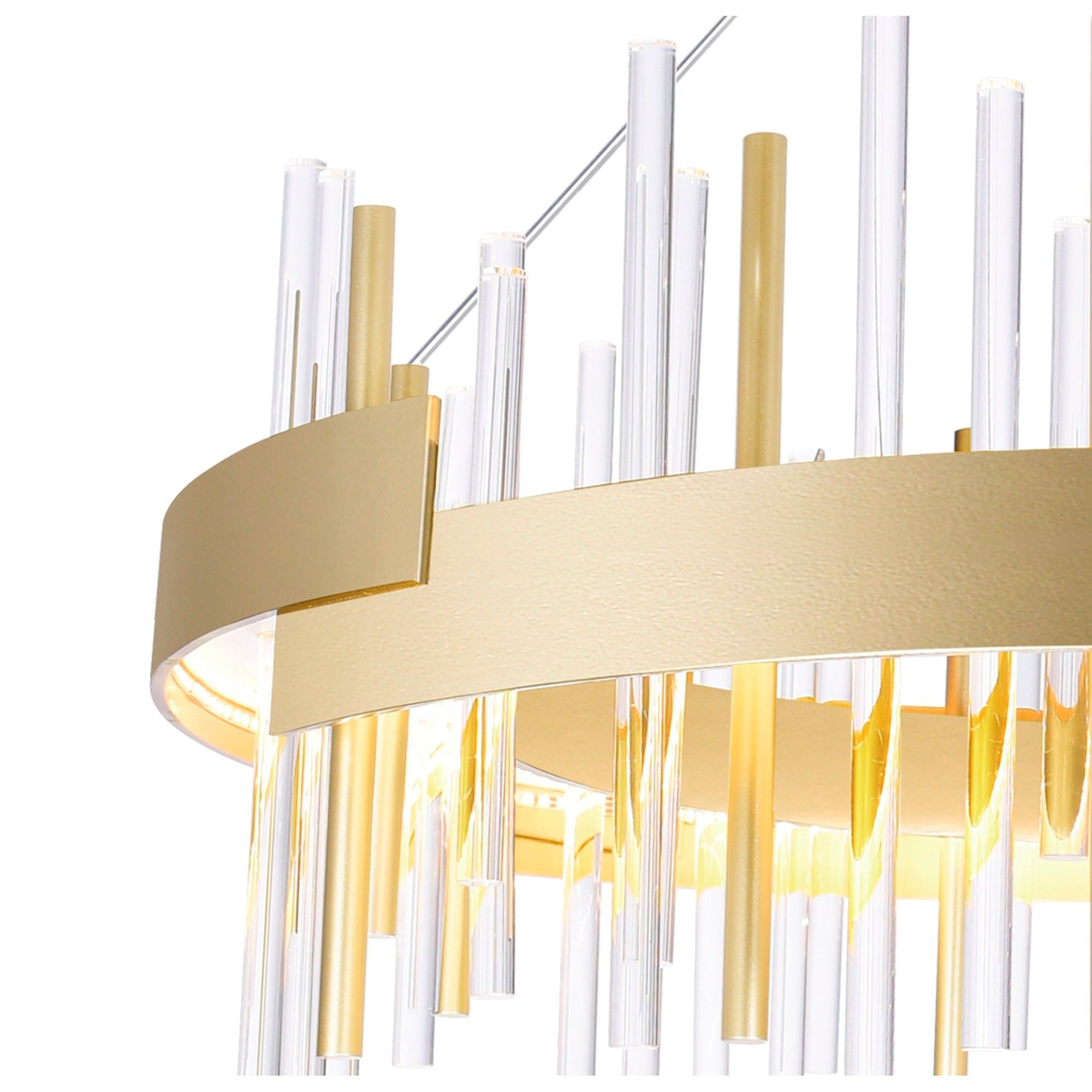Millipede Integrated LED 26in Satin Gold Chandelier
