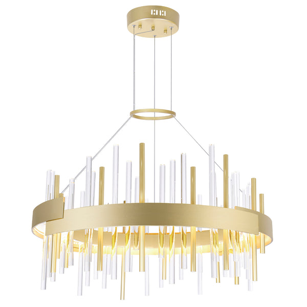 Millipede Integrated LED 26in Satin Gold Chandelier