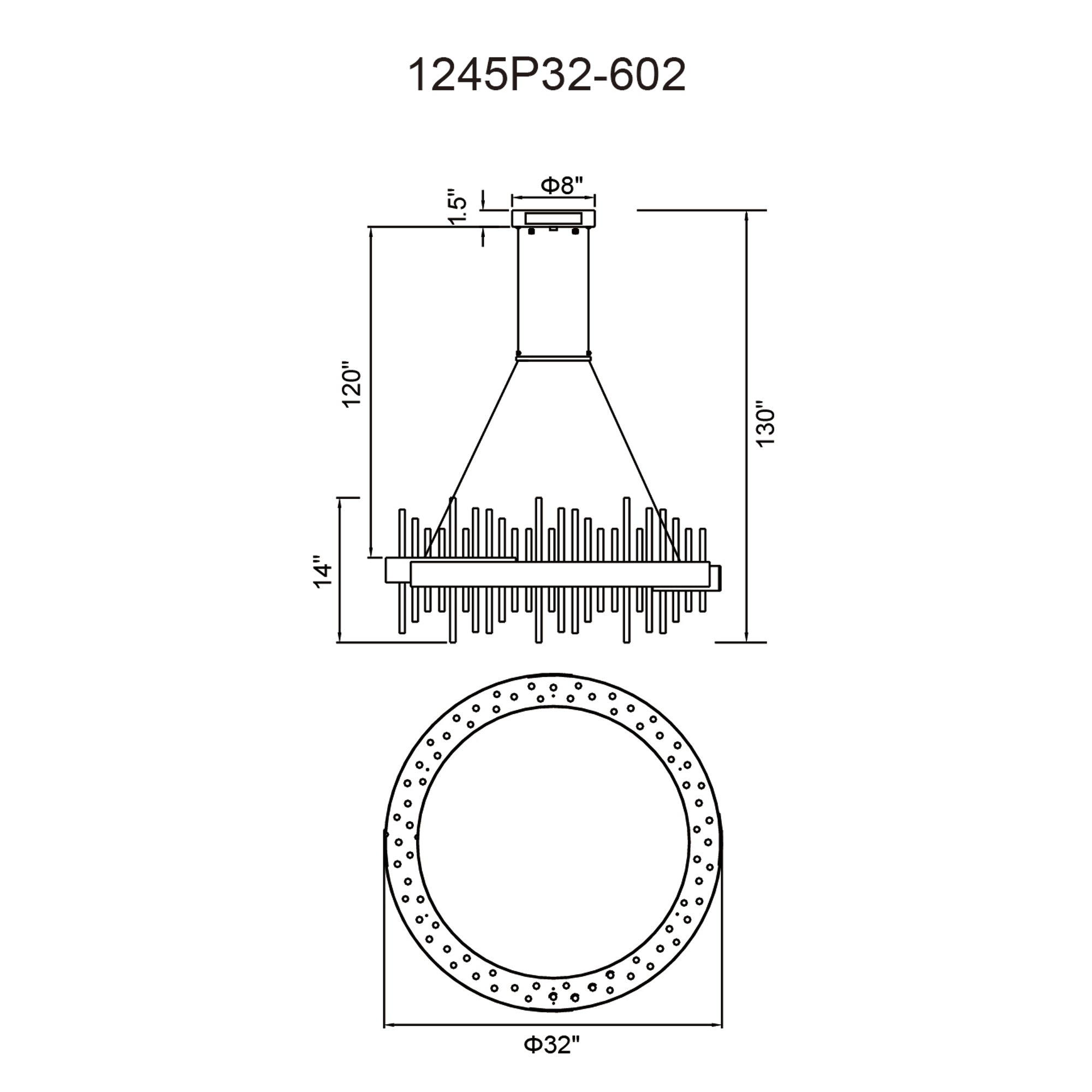 Millipede Integrated LED 32in Satin Gold Chandelier