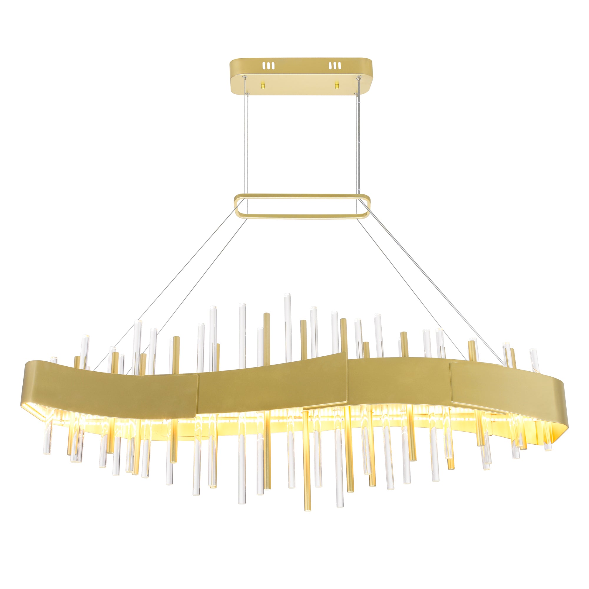 Millipede Integrated LED 40in Satin Gold Chandelier