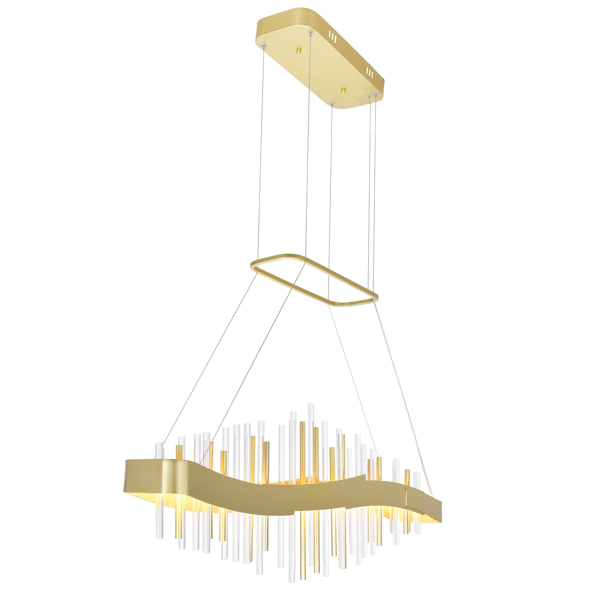 Millipede Integrated LED 40in Satin Gold Chandelier