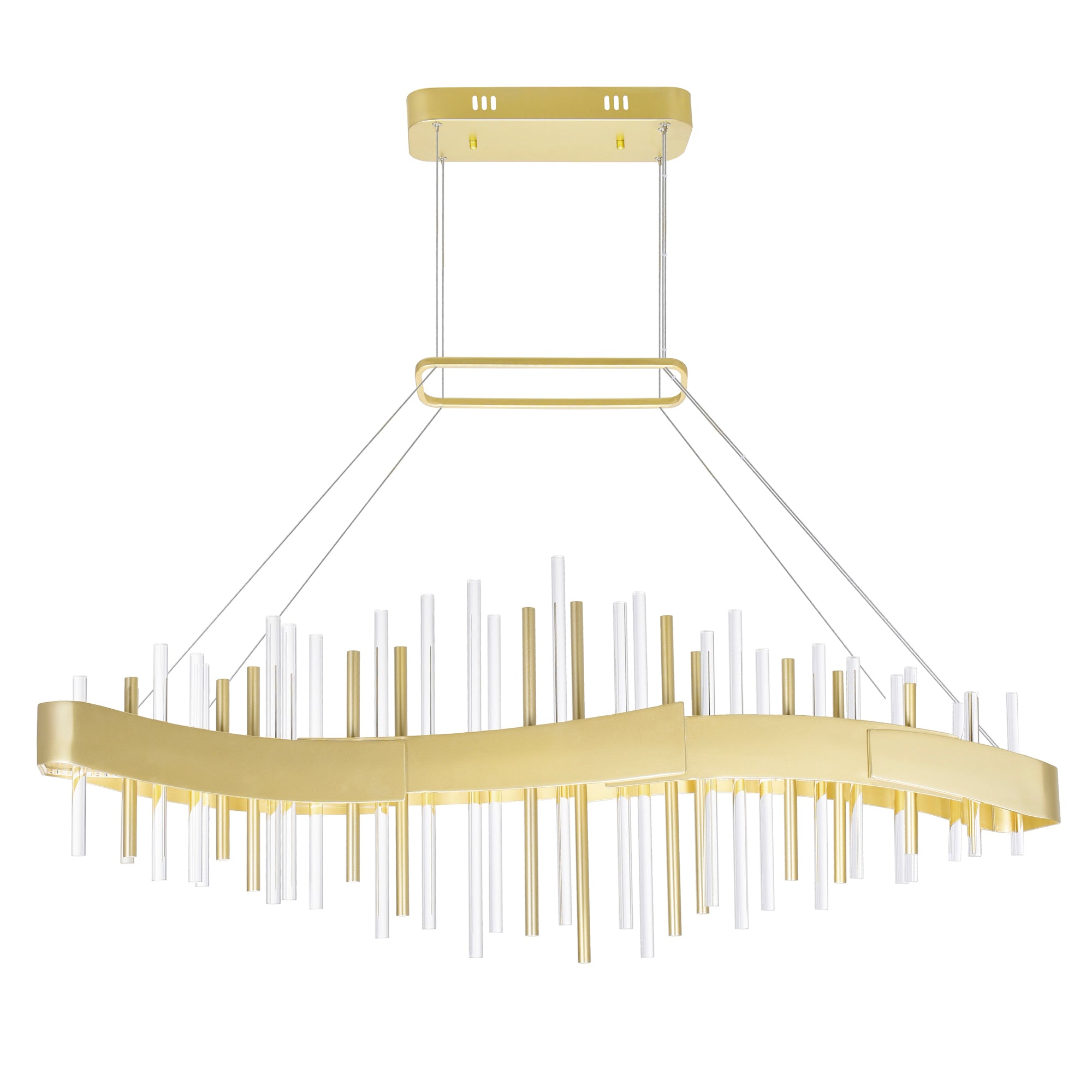 Millipede Integrated LED 40in Satin Gold Chandelier