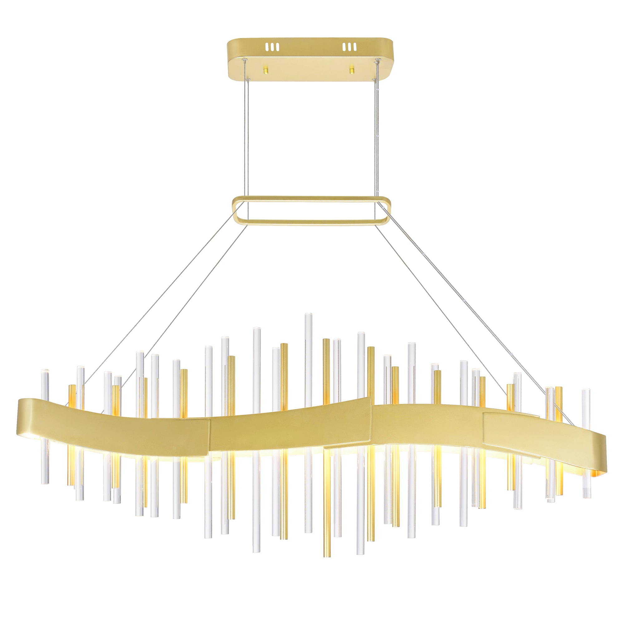 Millipede Integrated LED 40in Satin Gold Chandelier