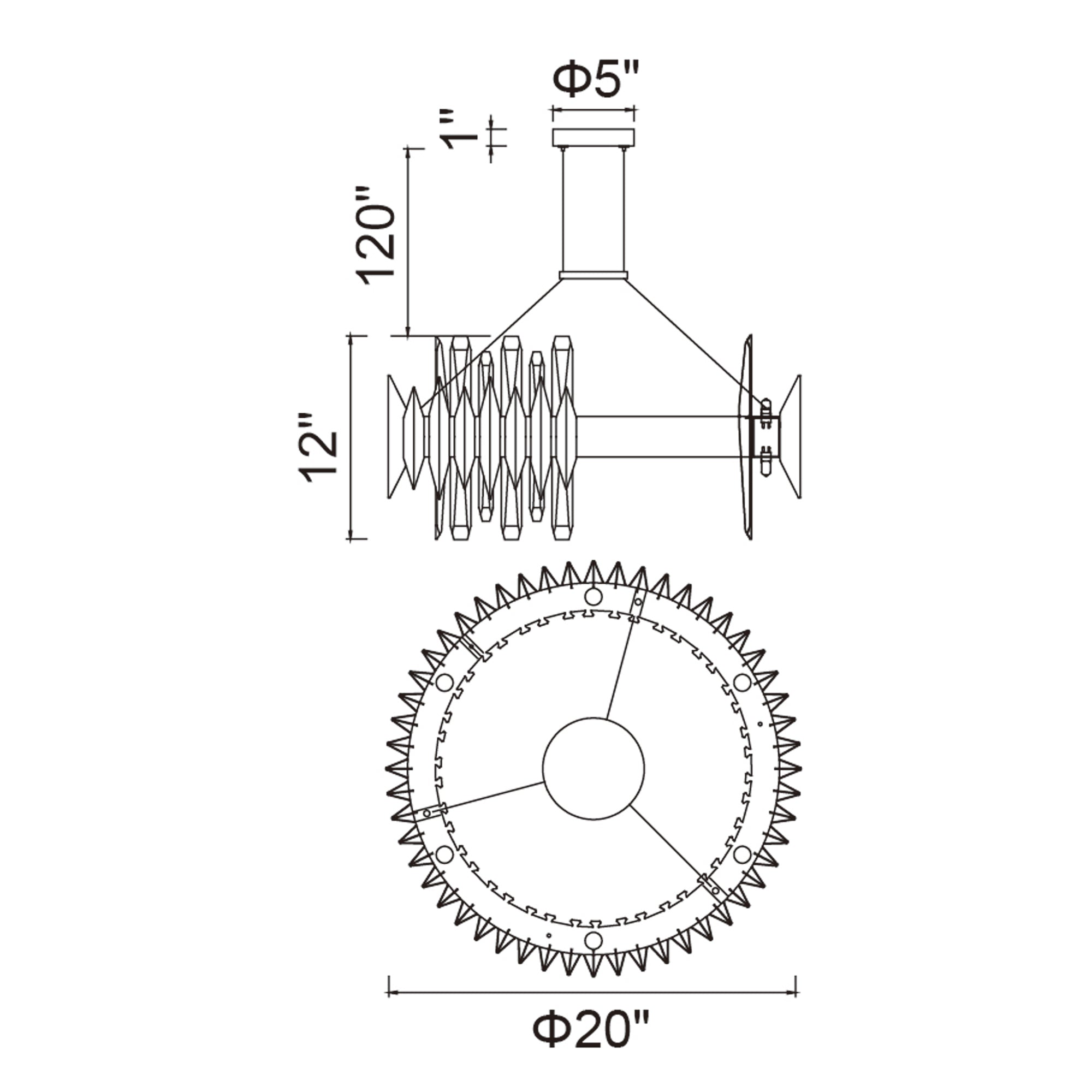 Cityscape 12 Light 20in Satin Gold Chandelier