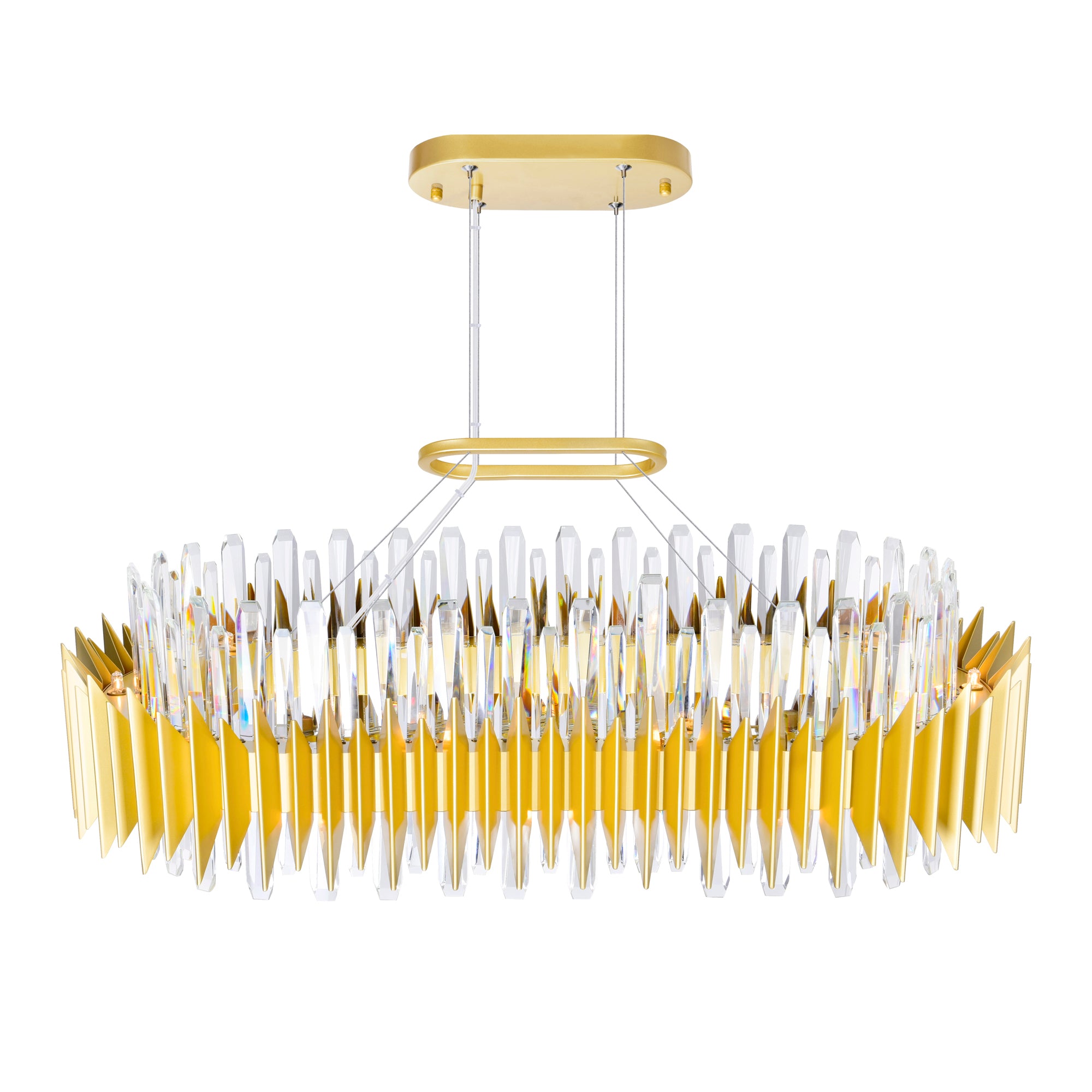 Cityscape 20 Light 39in Satin Gold Chandelier