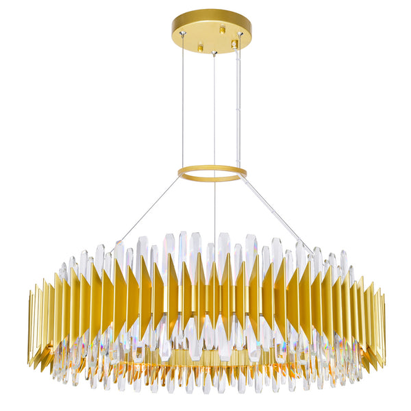 Cityscape 24 Light 39in Satin Gold Chandelier