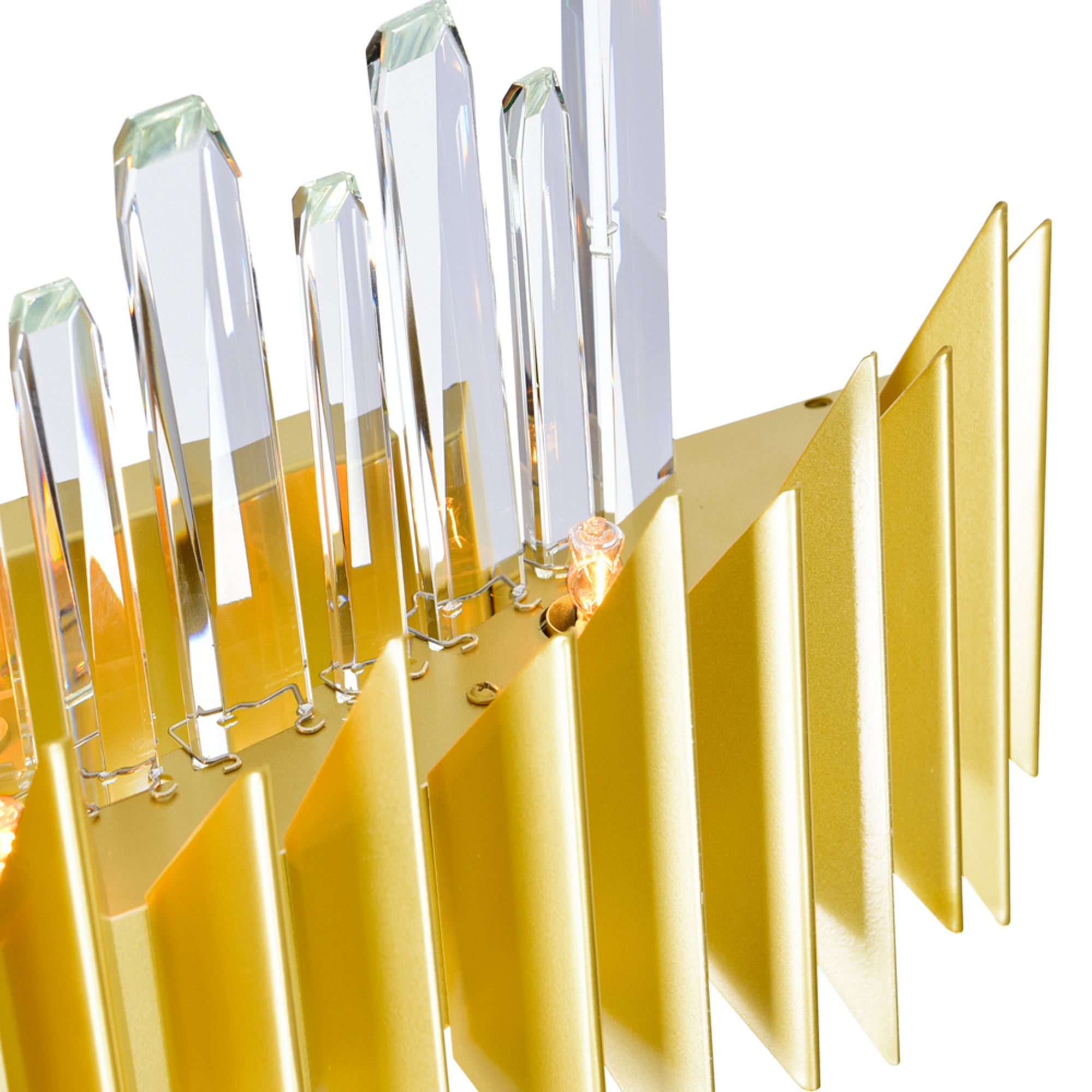 Cityscape 7 Light 24in Satin Gold Wall Sconce