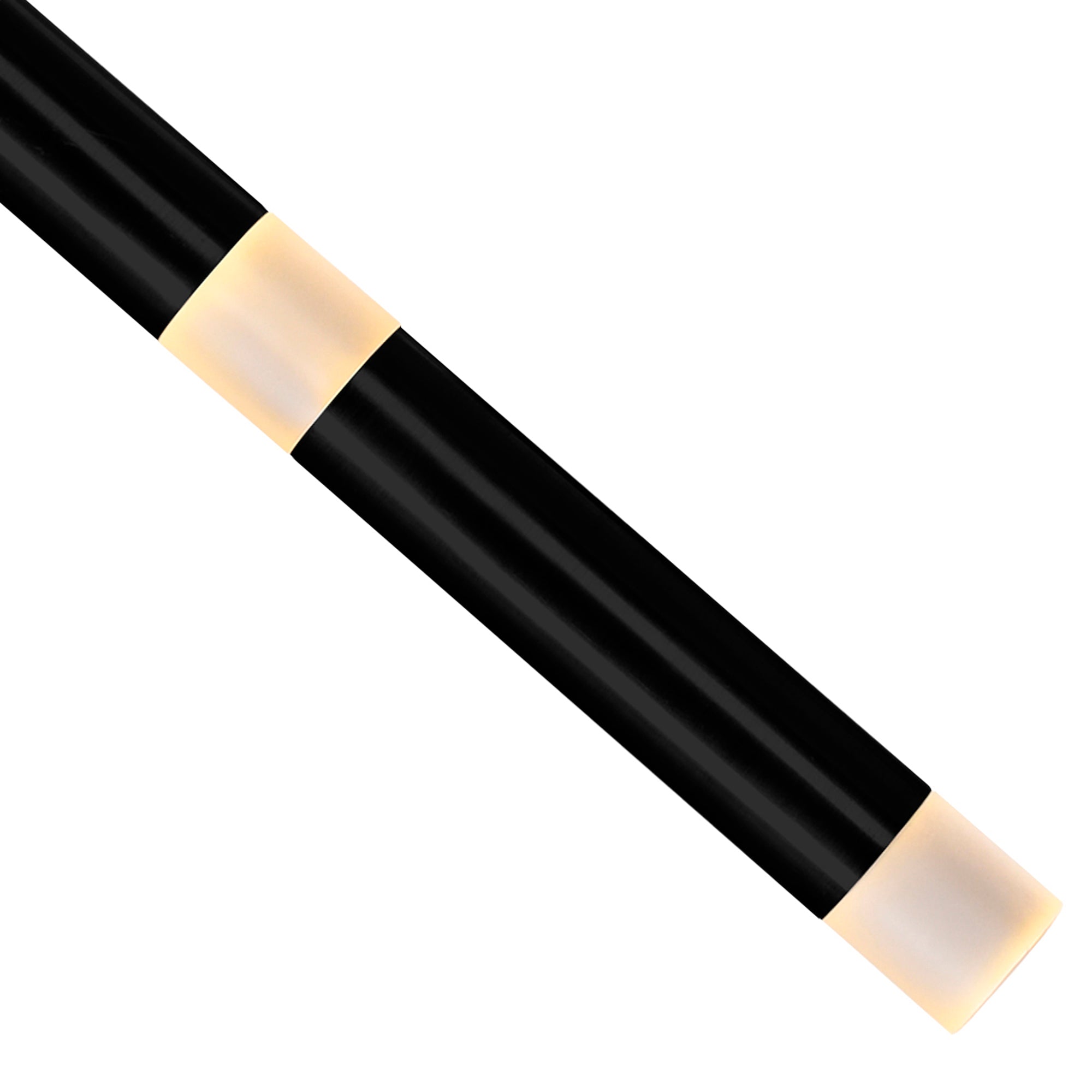 Flute Integrated LED 32in Black Chandelier