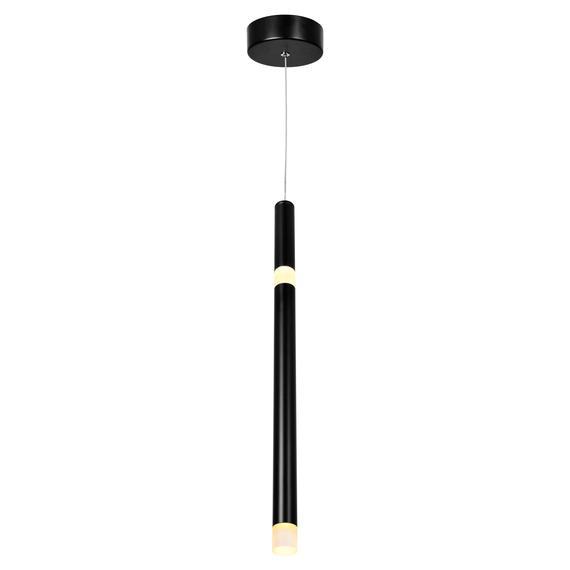 Flute Integrated LED 5in Black Mini Pendant