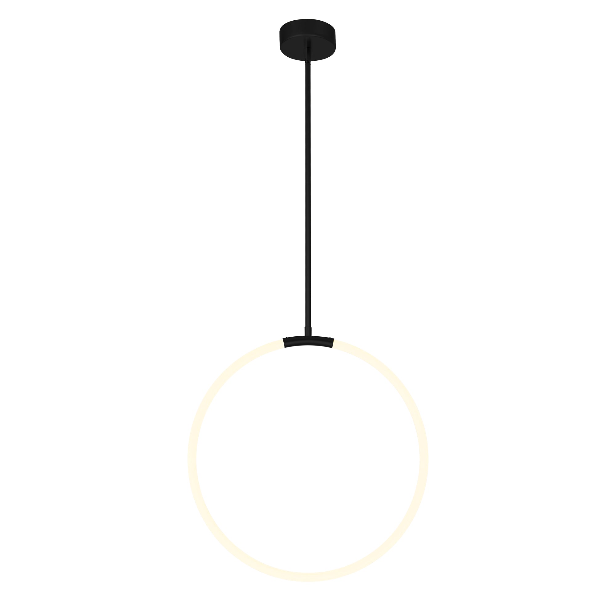 Hoops Integrated LED 24in Black Chandelier
