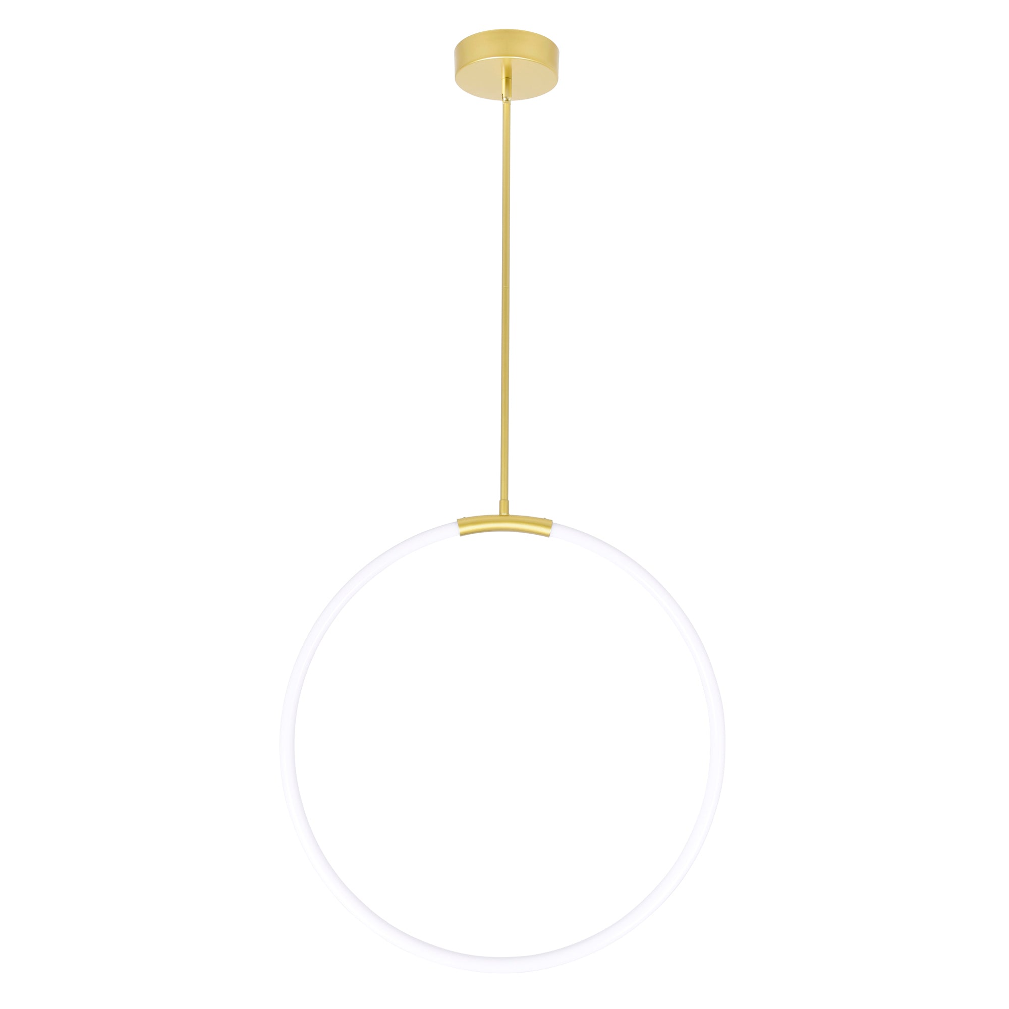 Hoops Integrated LED 24in Satin Gold Chandelier