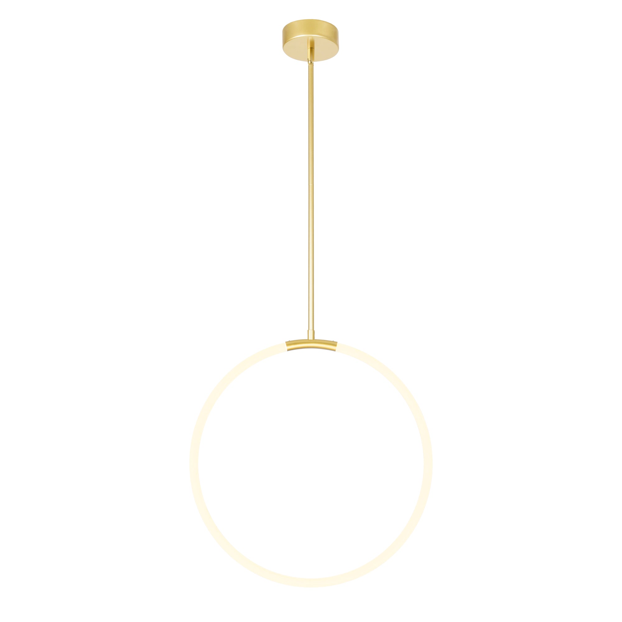 Hoops Integrated LED 24in Satin Gold Chandelier