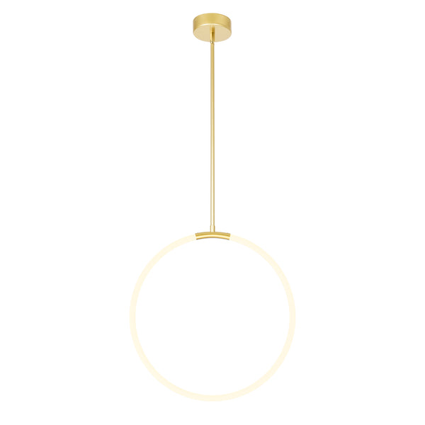 Hoops Integrated LED 24in Satin Gold Chandelier
