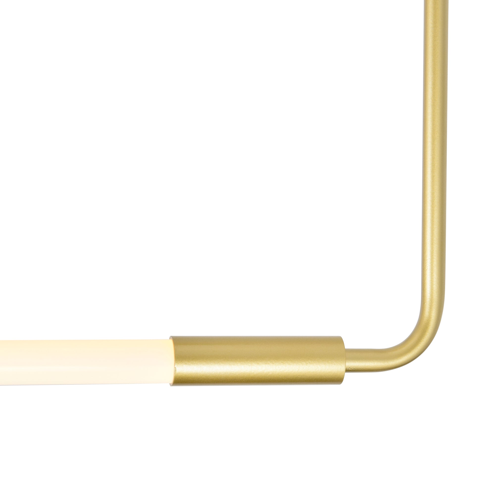 Hoops Integrated LED Geometric Satin Gold Chandelier