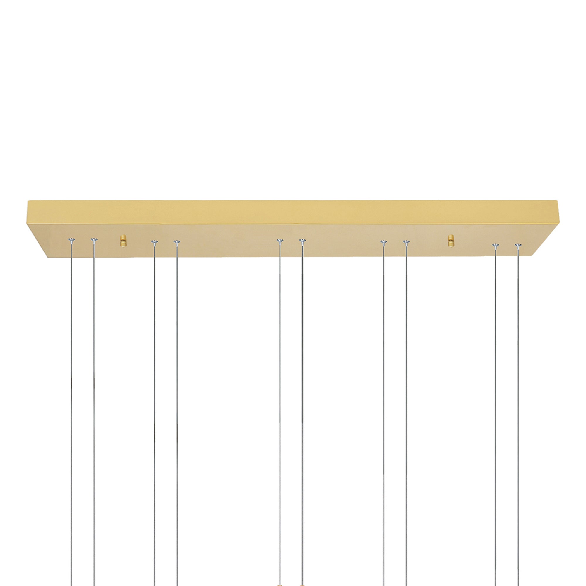 Hoops Integrated LED 44in 5 Ring Satin Gold Chandelier