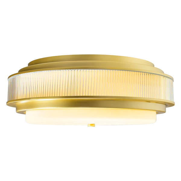 Valdivia 5 Light 22in Satin Gold Flush Mount