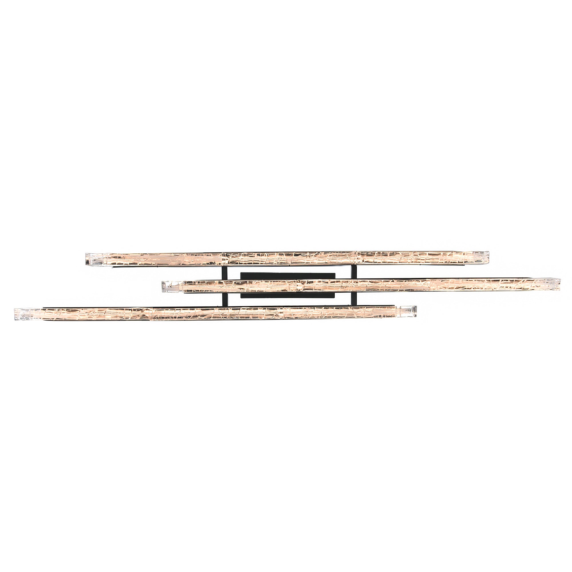 Valira Integrated LED 60in Black Chandelier with Handcrafted Glass