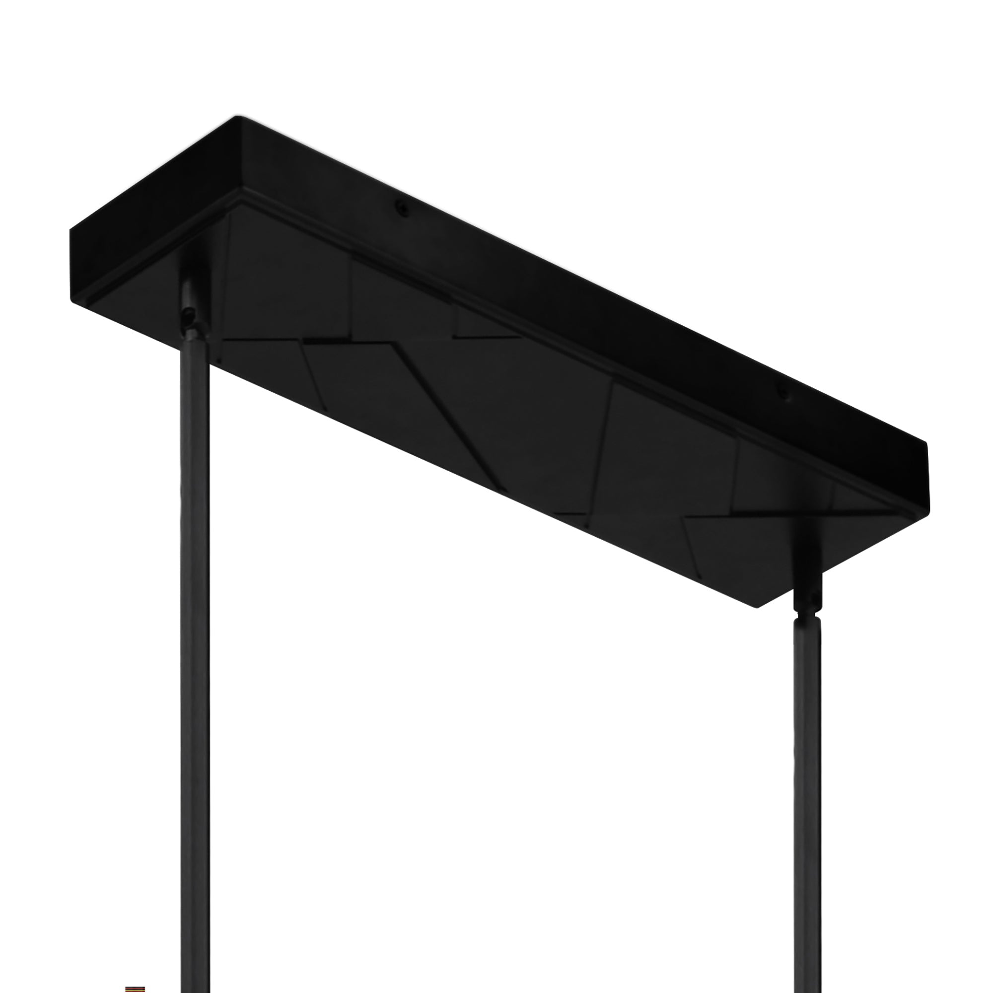 Valira Integrated LED 60in Black Chandelier with Handcrafted Glass