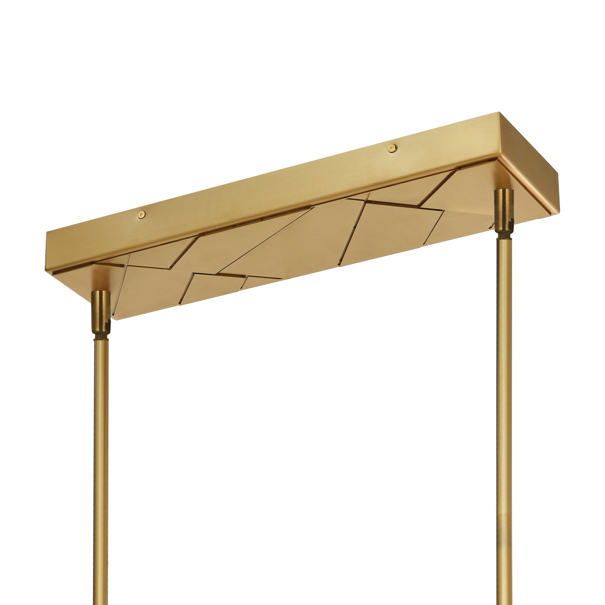 Valira Integrated LED 60in Brass Chandelier with Handcrafted Glass