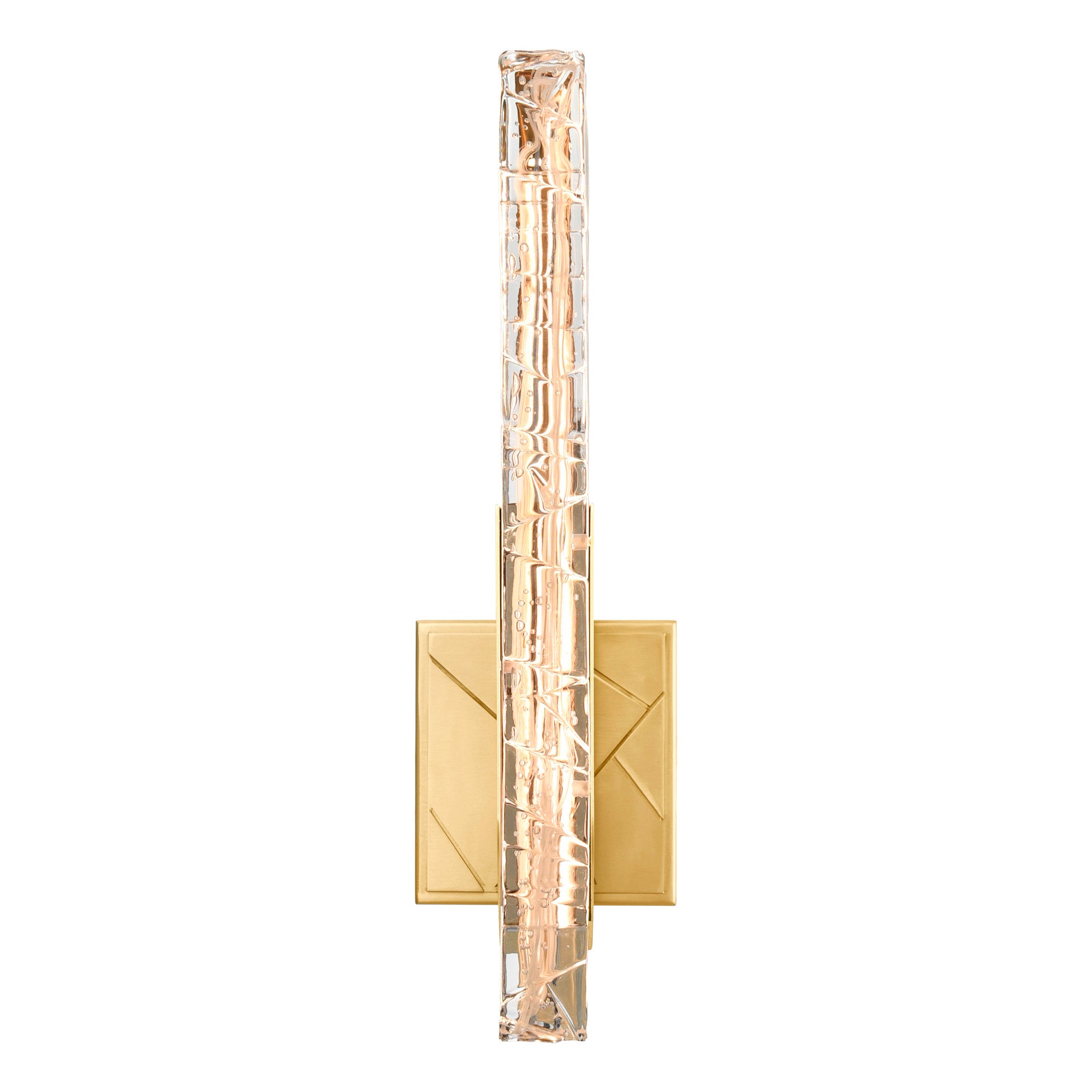 Valira Integrated LED Brass Wall Light with Handcrafted Glass