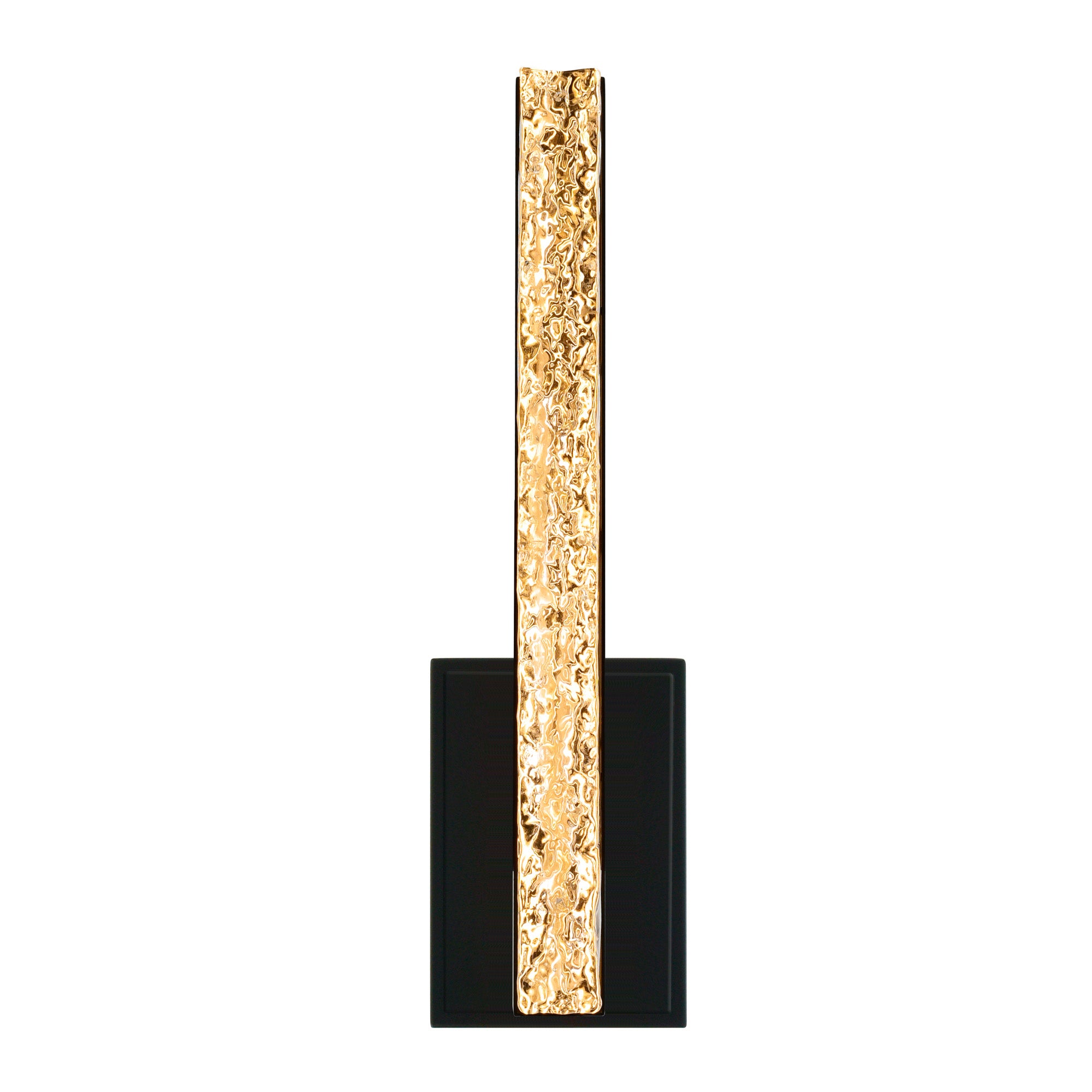 Stagger Integrated LED 5in Black Wall Light with Handcrafted Glass