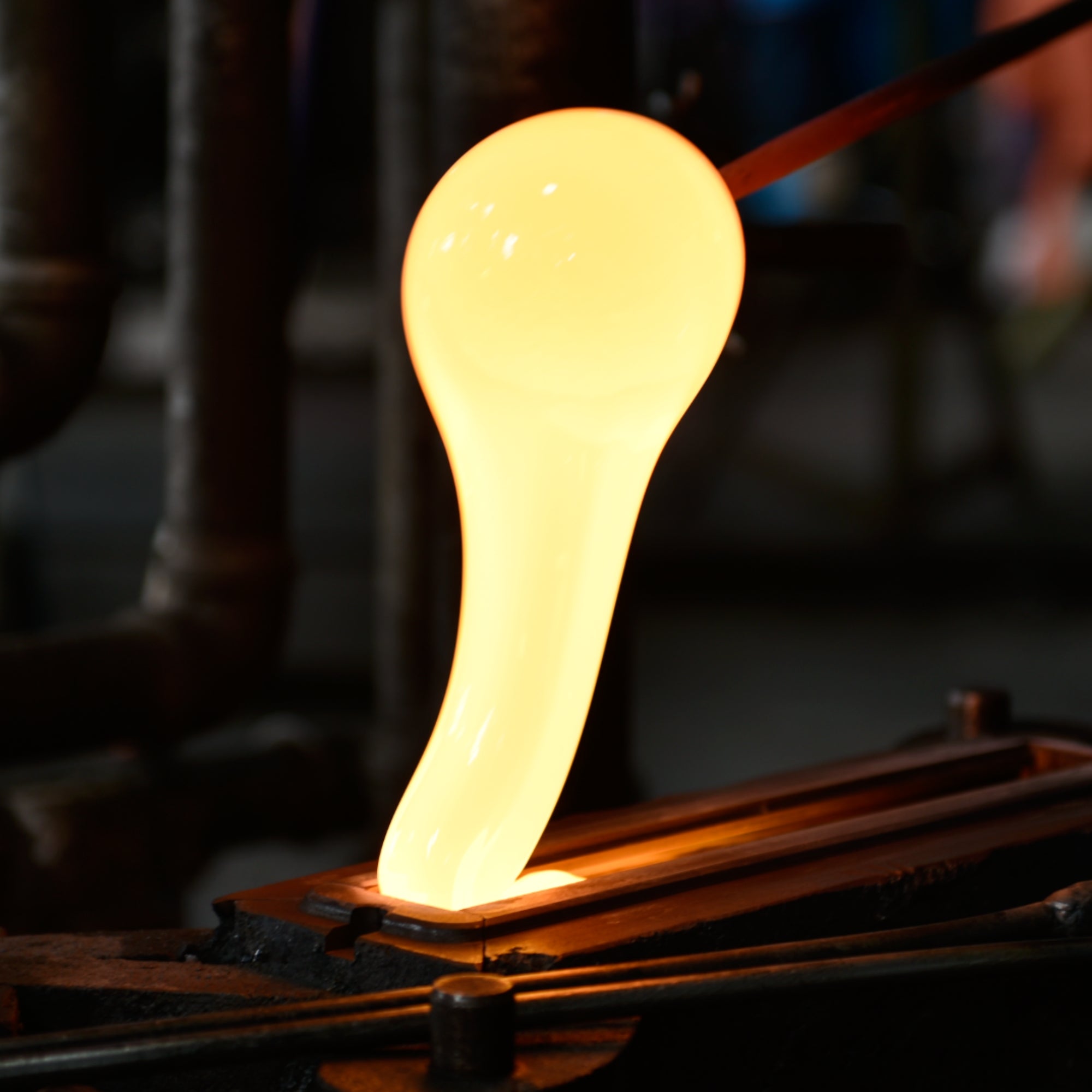 Himalayas Integrated LED 26in Brass Vanity Light with Handcrafted Glass