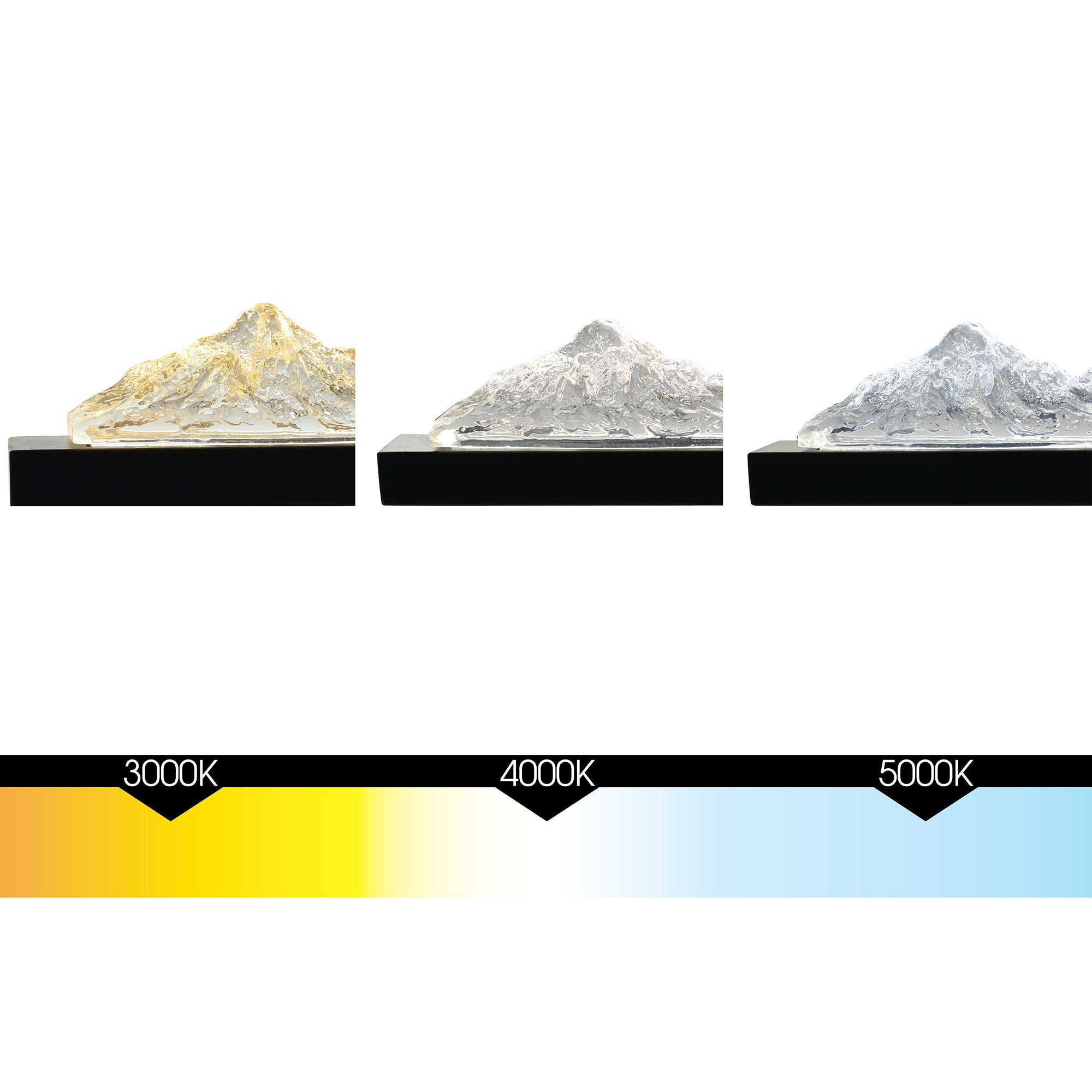 Himalayas Integrated LED 36in Black Vanity Light with Handcrafted Glass