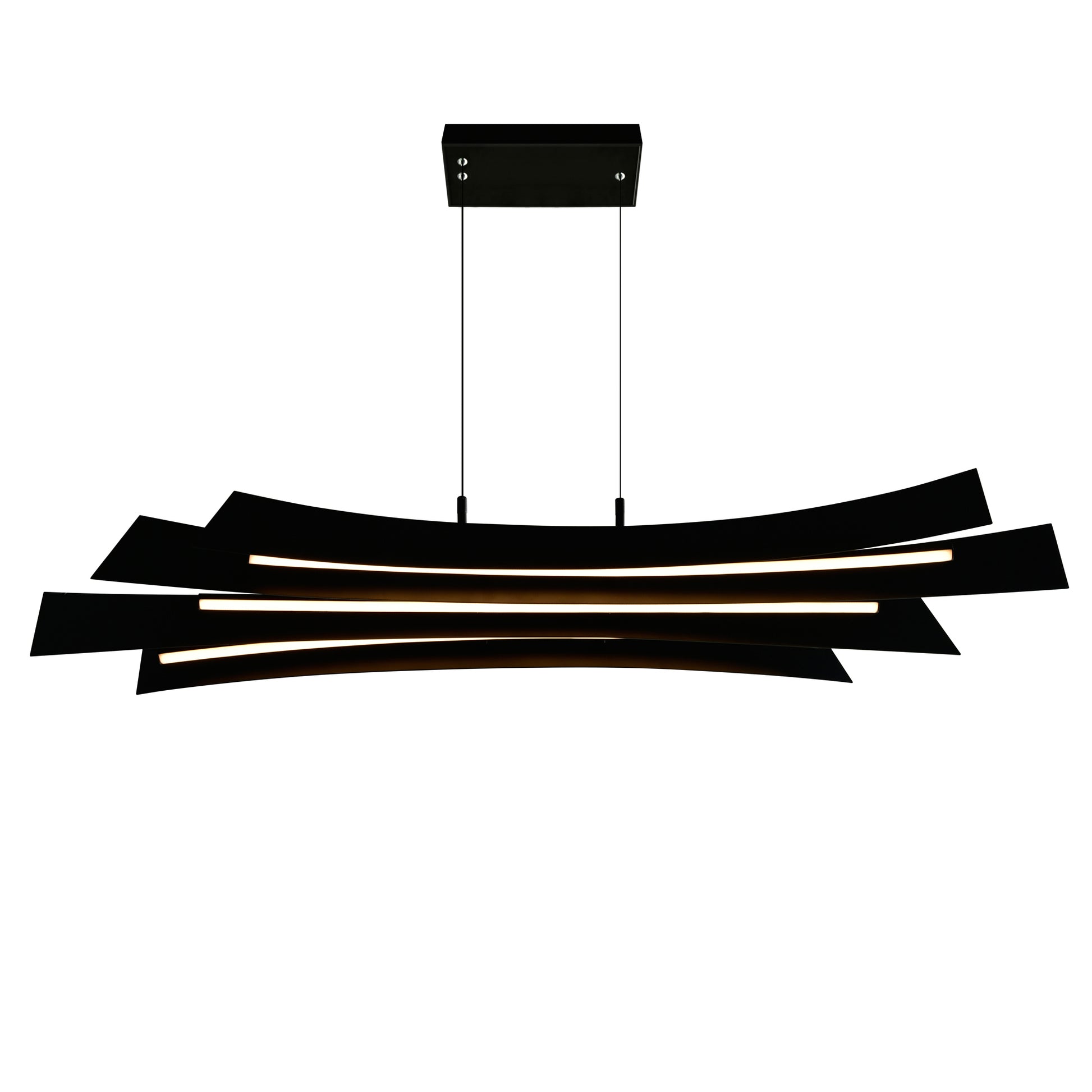 Candora Integrated LED 50in Black Chandelier - CWI Lighting