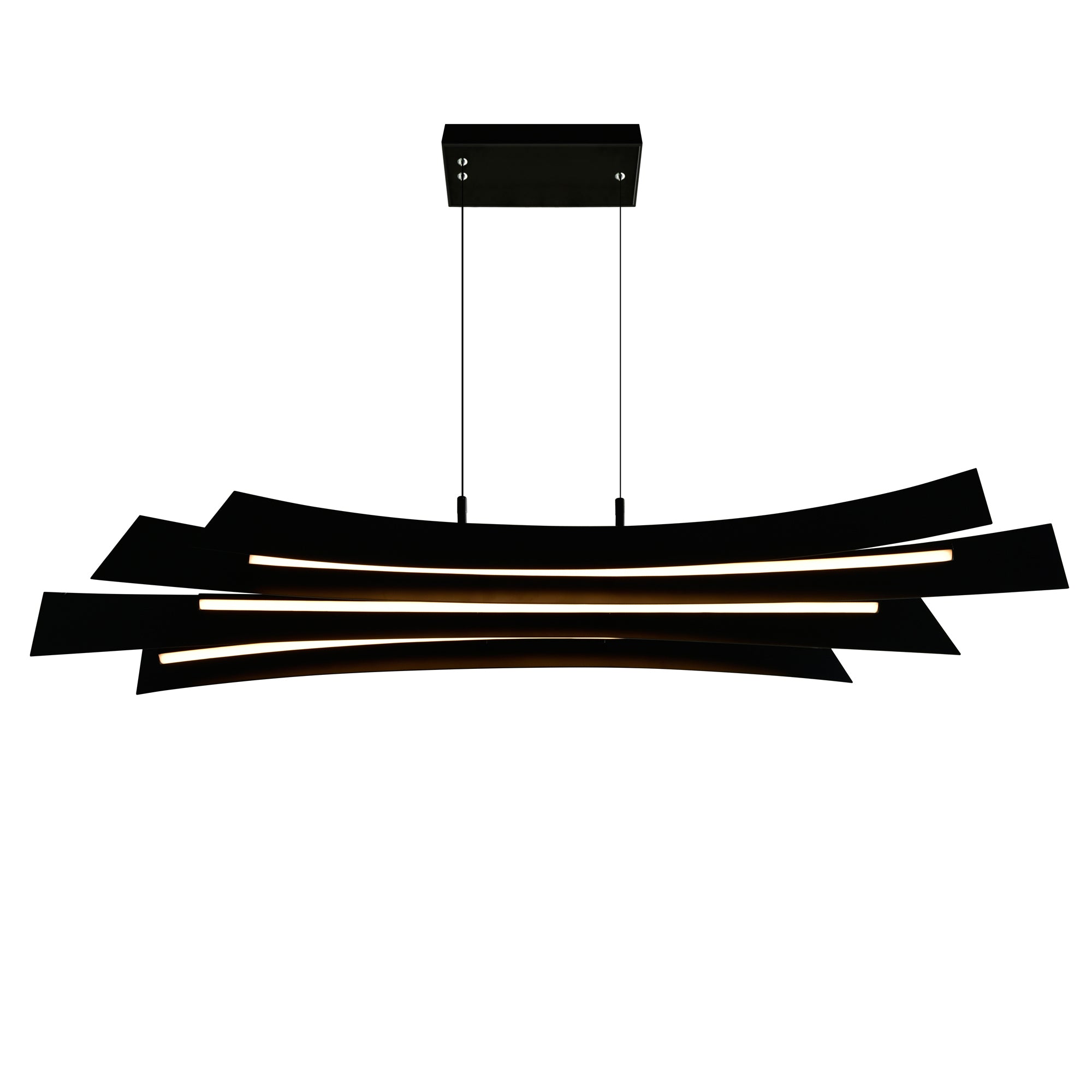 Candora Integrated LED 50in Black Chandelier - CWI Lighting