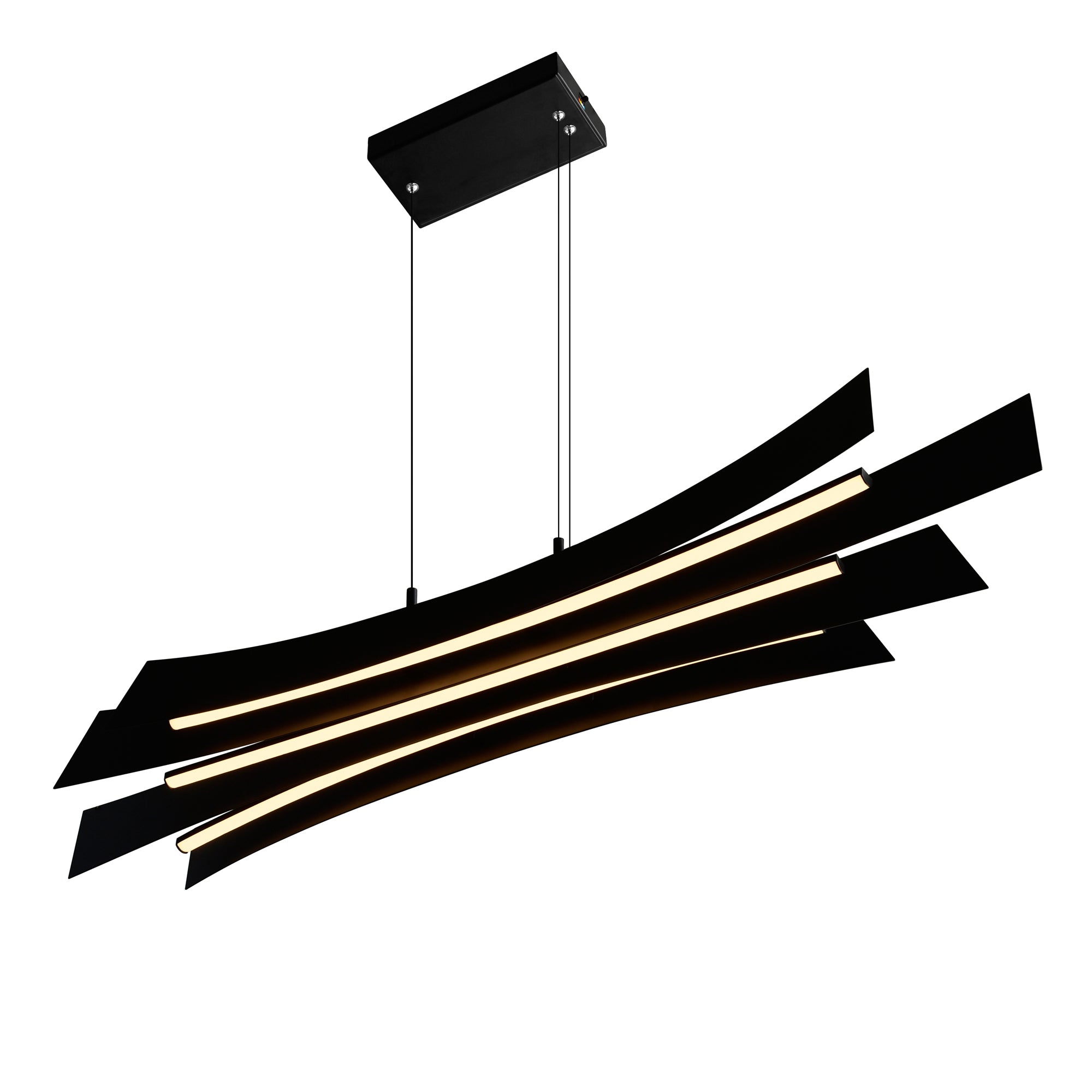 Candora Integrated LED 50in Black Chandelier - CWI Lighting